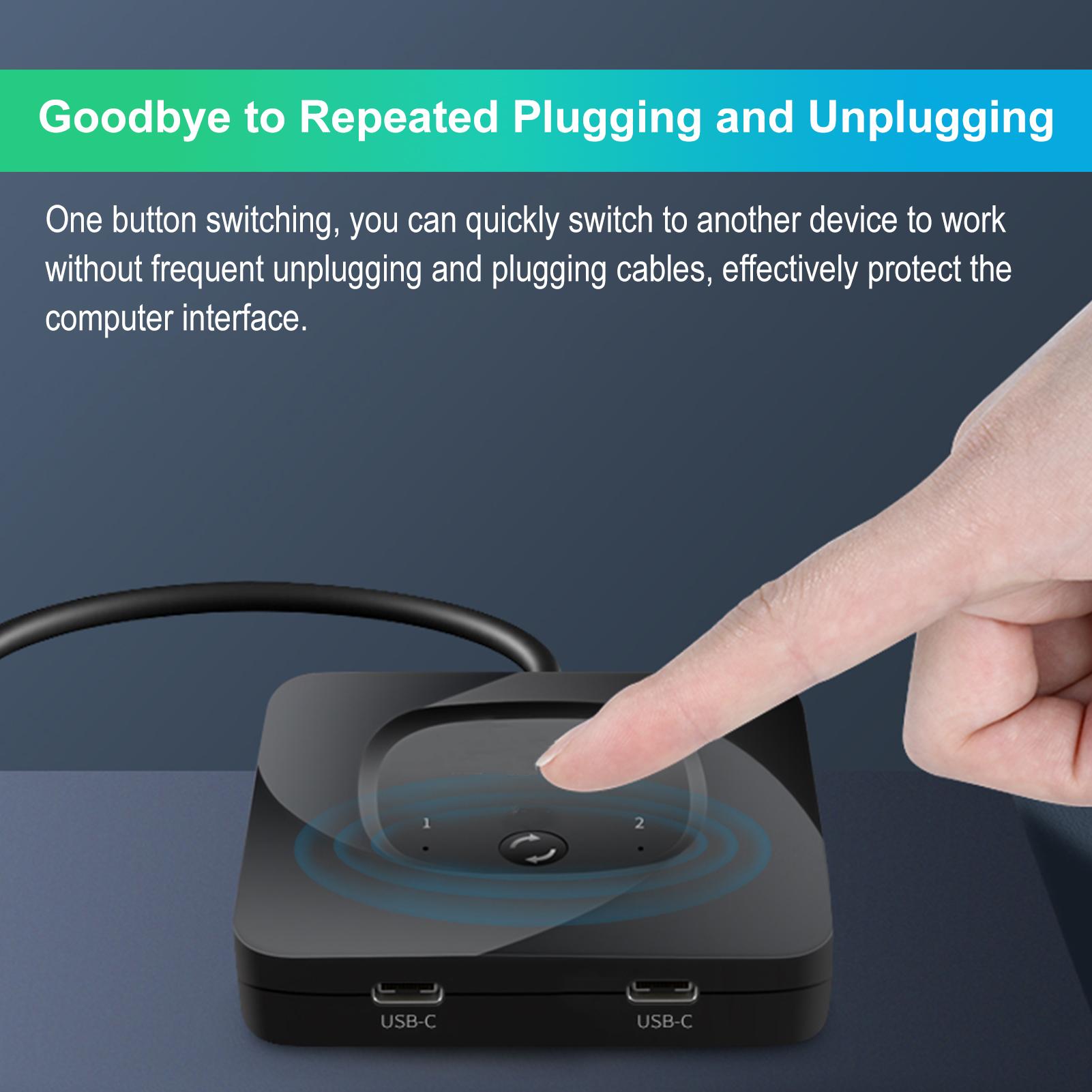 Bidirectional USB C 2 Comput s USB C KVM 8K@60Hz Support HDR 10Gbps Data Transf PD 100W Charging 2 Cables Included C
Bidirectional USB C 2 Comput s USB C KVM 8K@60Hz Support HDR 10Gbps Data Transf PD 100W Charging 2 Cables Included C