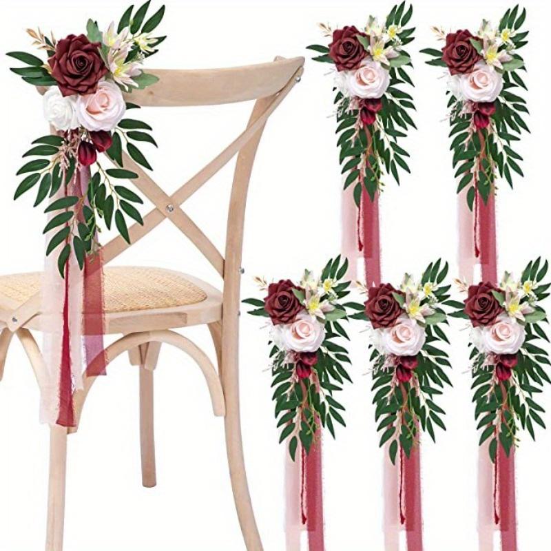 1Pc Simulation Wedding Rose Green Plant Chair Back Flowers for Outdoor Wedding Ceremony Reception Entrance Party Banquet Easel Wall Decoration 35*15cm
1Pc Simulation Wedding Rose Green Plant Chair Back Flowers for Outdoor Wedding Ceremony Reception Entrance Party Banquet Easel Wall Decoration 35*15cm