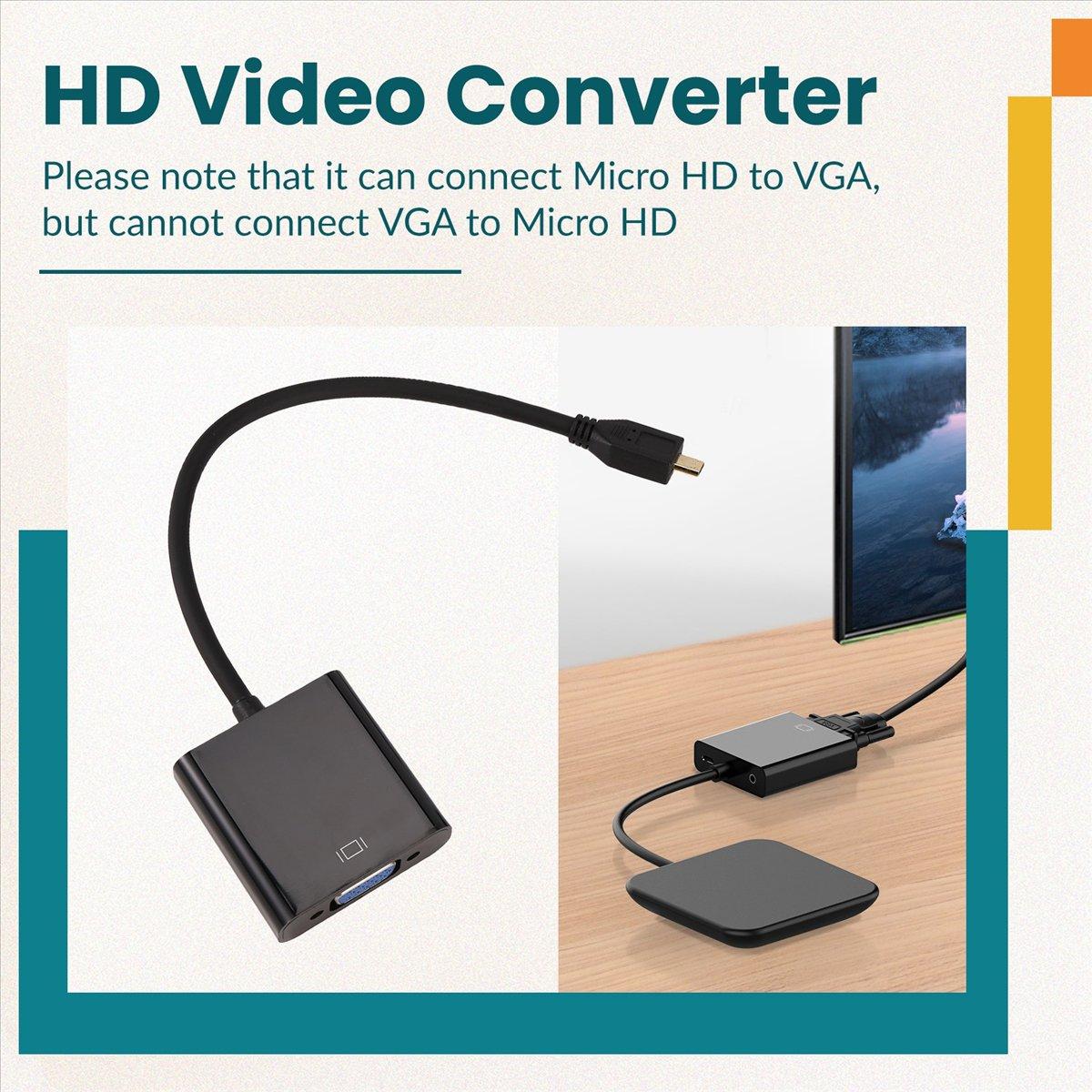 Micro- to VGA Adapter Cable 1080P Video Converter with Audio Jack USB Power Cable for Camera 4 China Mainland
Micro- to VGA Adapter Cable 1080P Video Converter with Audio Jack USB Power Cable for Camera 4 China Mainland
