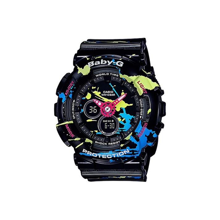 Casio Baby-G Themed Series Waterproof Sports Watch 100M Water Resistant Quartz Movement Resin Strap Women watches Black BA-120SPL-1A Black Dial
Casio Baby-G Themed Series Waterproof Sports Watch 100M Water Resistant Quartz Movement Resin Strap Women watches Black BA-120SPL-1A Black Dial