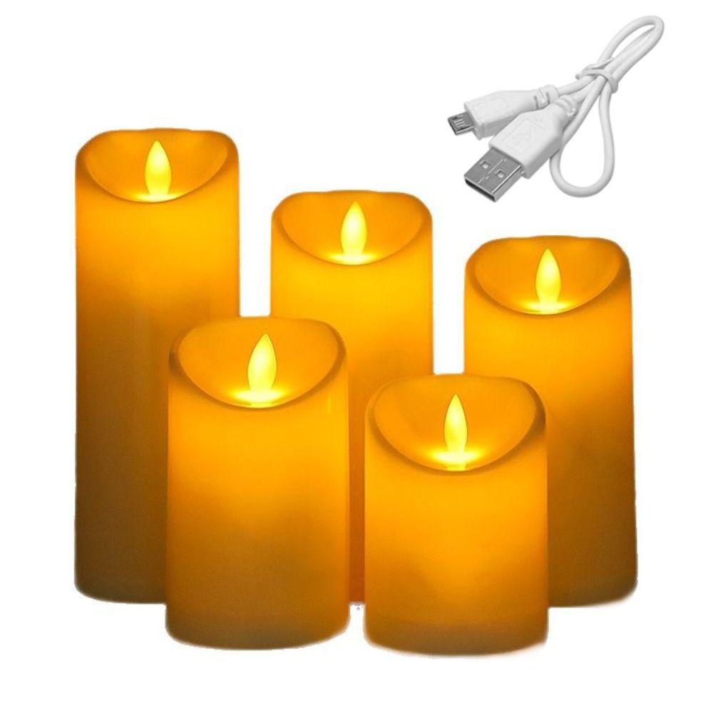 USB Rechargeable Electronic Candle Light Flameless Simulated Candle Light Decorative Props 10cm
USB Rechargeable Electronic Candle Light Flameless Simulated Candle Light Decorative Props 10cm