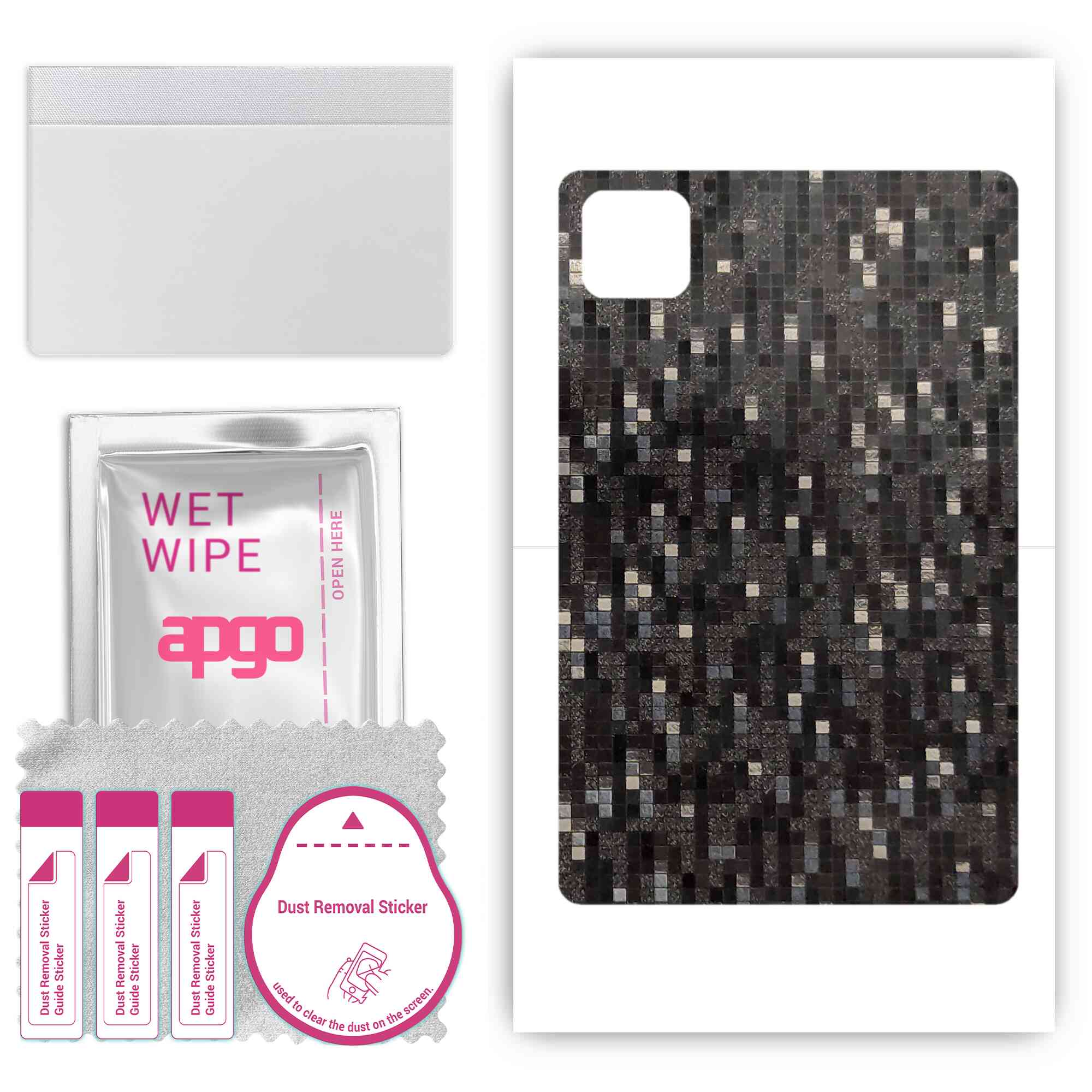 apgo Protective Skin Sticker for the back compatible with Doogee T10S, Wrap Film, Foil, Vinyl - Pattern Carbon Black Pixel
apgo Protective Skin Sticker for the back compatible with Doogee T10S, Wrap Film, Foil, Vinyl - Pattern Carbon Black Pixel