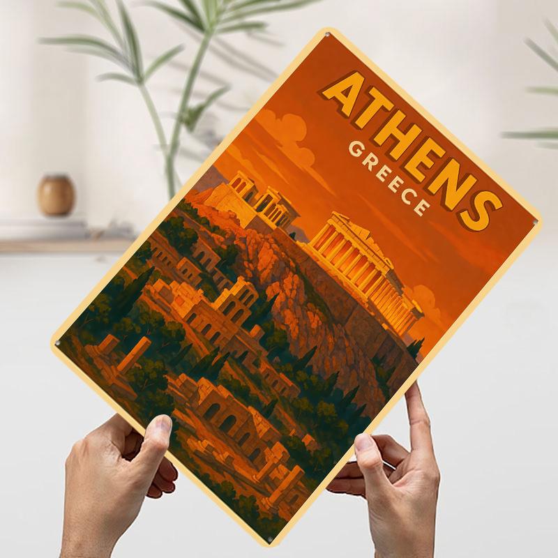 Athens Greece Travel Printed Poster Customized Wall Art Retro Vintage Metal Tin Signs for Room Decoration At Home Decor Items 7.9x11.8In(20x30cm)
Athens Greece Travel Printed Poster Customized Wall Art Retro Vintage Metal Tin Signs for Room Decoration At Home Decor Items 7.9x11.8In(20x30cm)