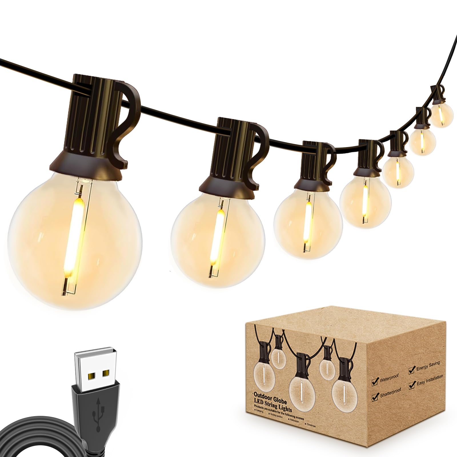 Светодиодная гирлянда IKERY, цветная, USB, 5 В, слабое освещение, материал ПК, устойчивый к повреждениям, лампочка G40, цоколь E12, защита от дождя, непрямое освещение
Светодиодная гирлянда IKERY, цветная, USB, 5 В, слабое освещение, материал ПК, устойчивый к повреждениям, лампочка G40, цоколь E12, защита от дождя, непрямое освещение