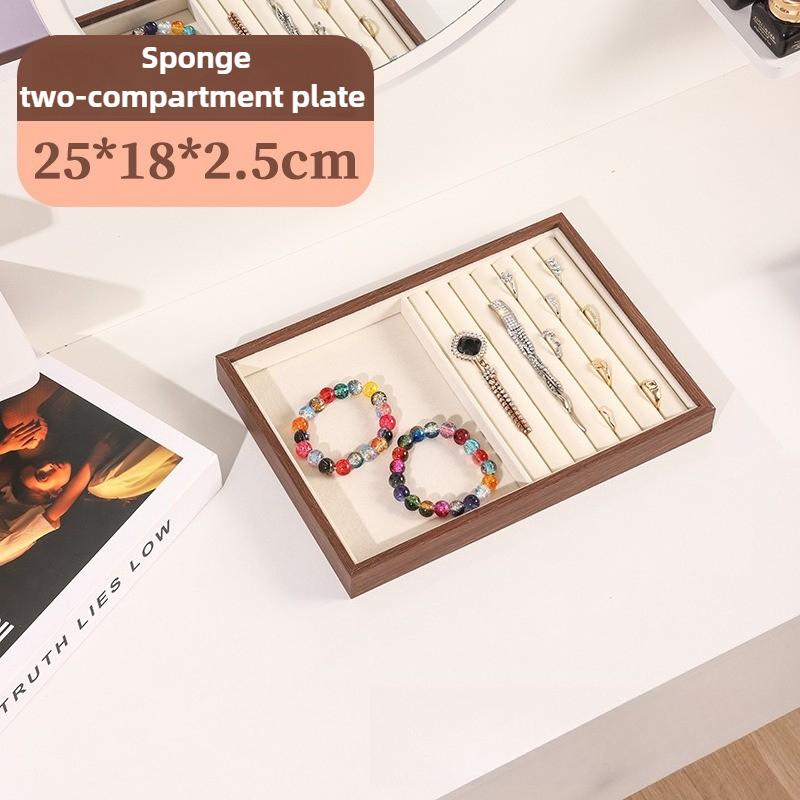 Jewelry tray, walnut velvet ring, earring necklace, bracelet display, large capacity jewelry storage box
Jewelry tray, walnut velvet ring, earring necklace, bracelet display, large capacity jewelry storage box