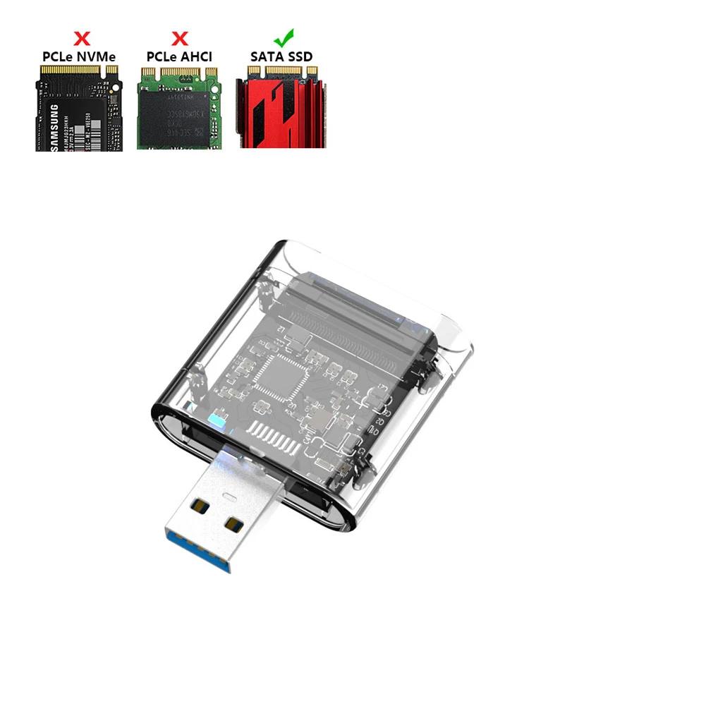 M2 SSD Case M.2 To USB 3.0 SSD Adapter 5Gbps High-speed SSD Enclosure for SATA M.2 NGFF SSD 2242 2260 2280 Card Adapter
M2 SSD Case M.2 To USB 3.0 SSD Adapter 5Gbps High-speed SSD Enclosure for SATA M.2 NGFF SSD 2242 2260 2280 Card Adapter