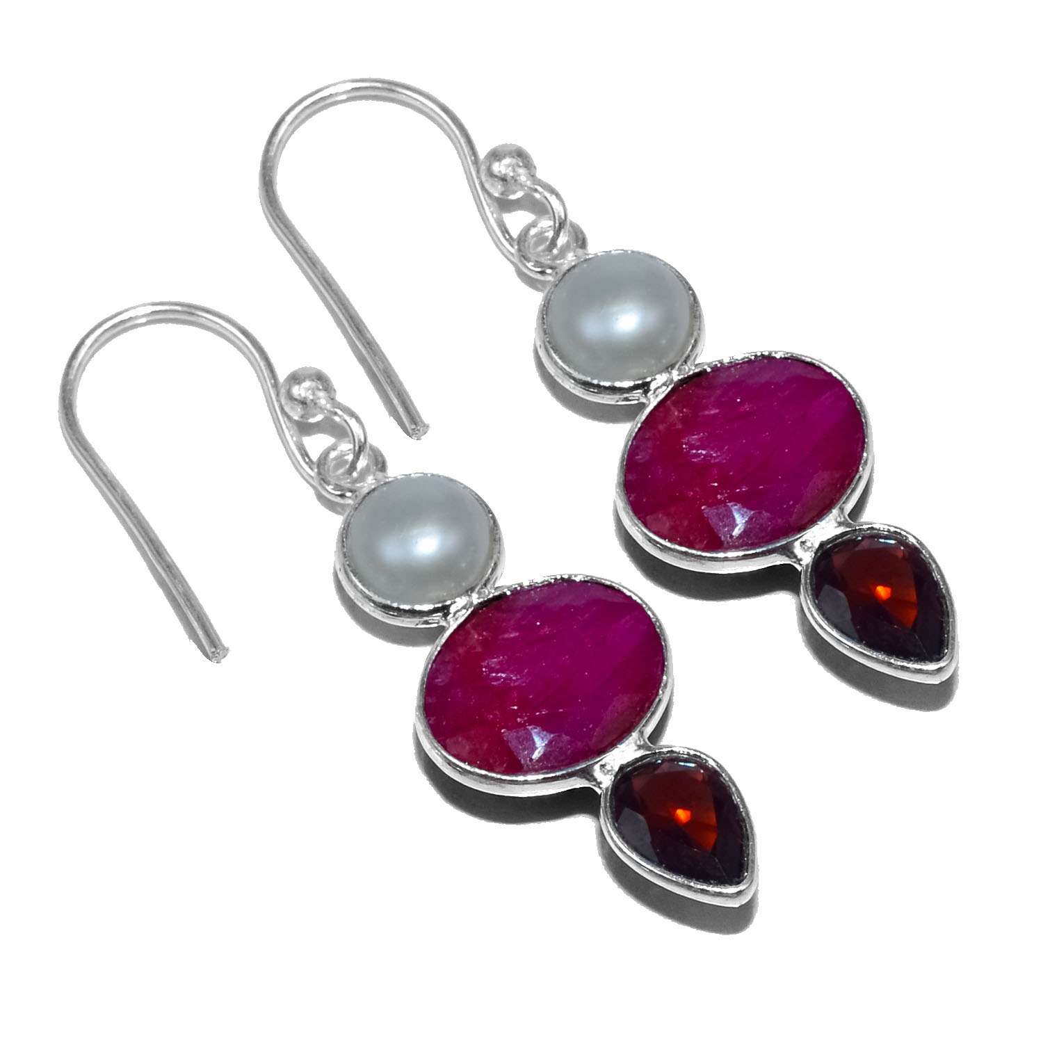 Ruby Gemstone Earrings Solid 925 Sterling Silver Handmade Earrings Jewelry Gift For Women And Girls E-1541
Ruby Gemstone Earrings Solid 925 Sterling Silver Handmade Earrings Jewelry Gift For Women And Girls E-1541