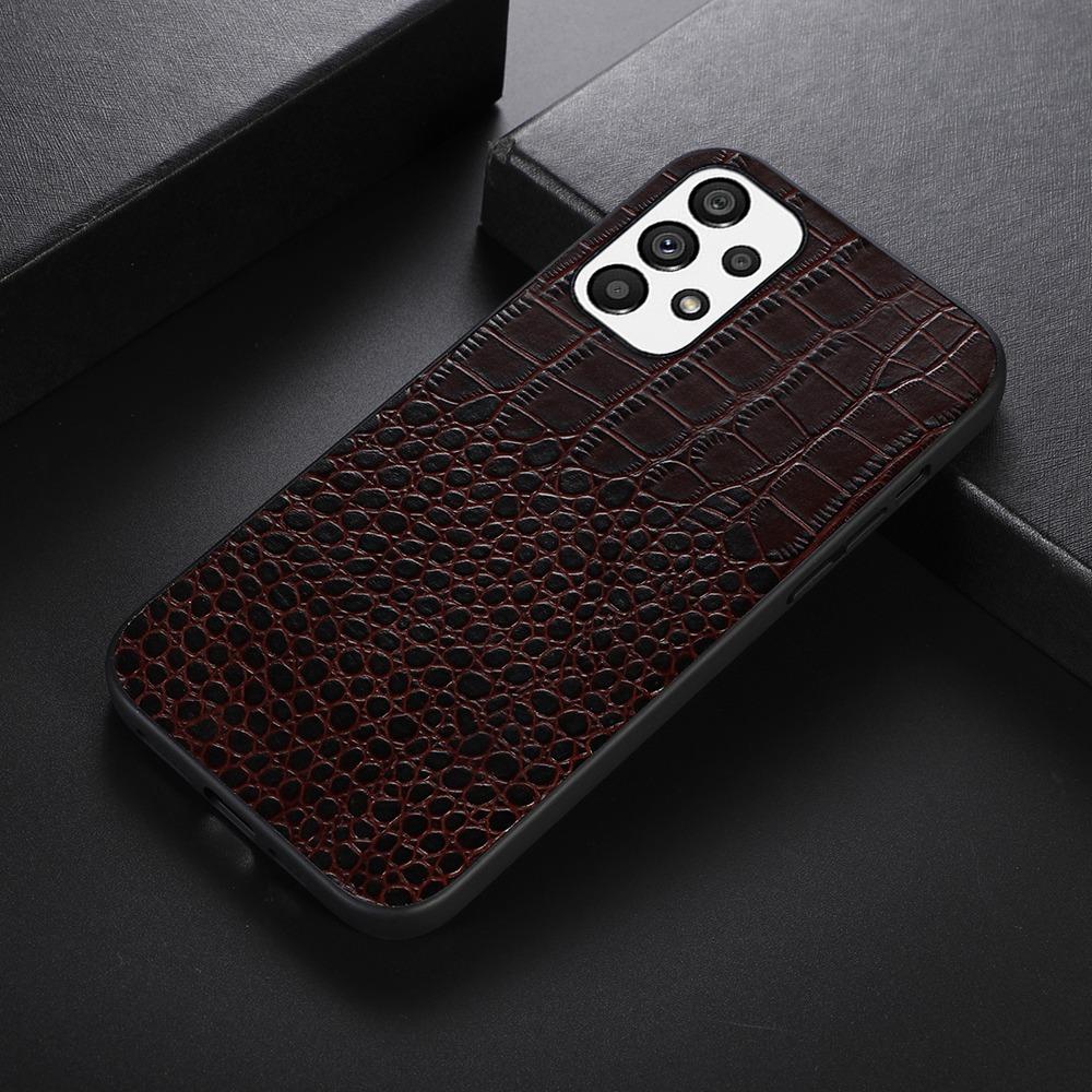 For Samsung Galaxy A53 5G Crocodile Texture Mobile Phone Case Genuine Cowhide Leather Coated PC+TPU Cover Coffee
For Samsung Galaxy A53 5G Crocodile Texture Mobile Phone Case Genuine Cowhide Leather Coated PC+TPU Cover Coffee
