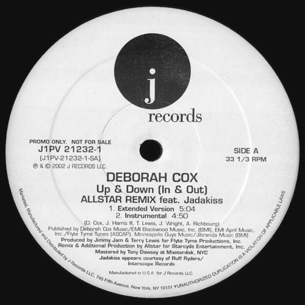 12-дюймовая пластинка DEBORAH COX - Up & Down (Вход и выход) с участием Jada J1PV212321PROMO J Records 2002 US Рэп и Хип-хоп/R&B Б/У
12-дюймовая пластинка DEBORAH COX - Up & Down (Вход и выход) с участием Jada J1PV212321PROMO J Records 2002 US Рэп и Хип-хоп/R&B Б/У