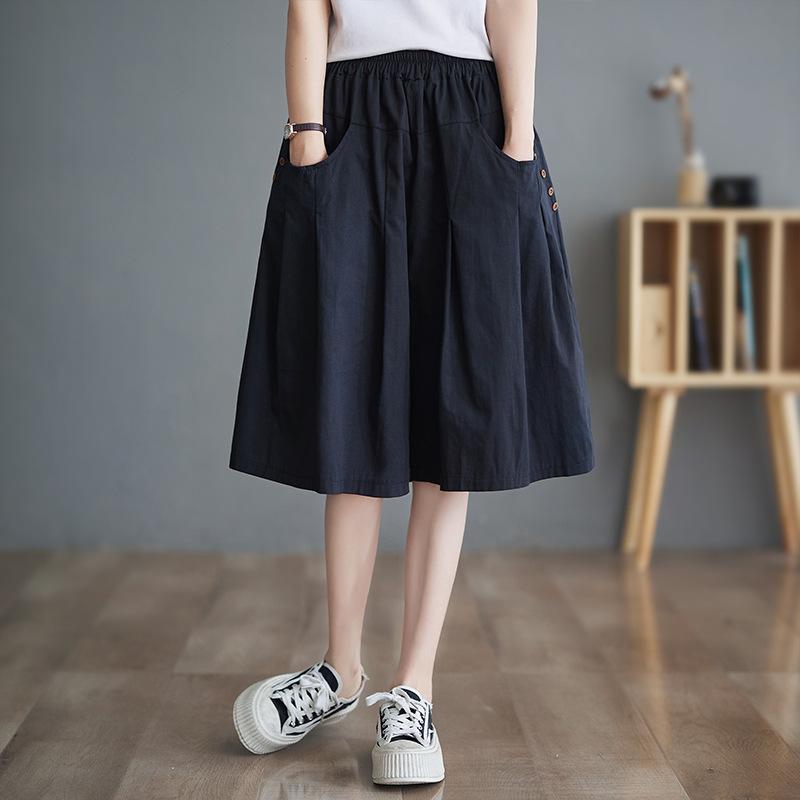 Летние женские ретро повседневные шорты эластичная талия карман плиссированные свободные шорты S чёрный
Летние женские ретро повседневные шорты эластичная талия карман плиссированные свободные шорты S чёрный