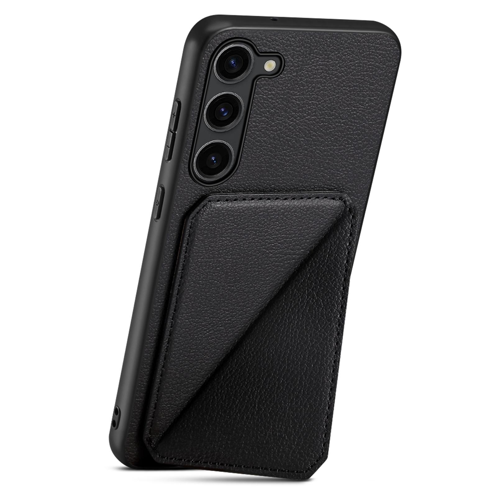 For Samsung Galaxy S24 Cell Phone Case Leather+PC+TPU Back Cover with Hidden Card Holder Black
For Samsung Galaxy S24 Cell Phone Case Leather+PC+TPU Back Cover with Hidden Card Holder Black