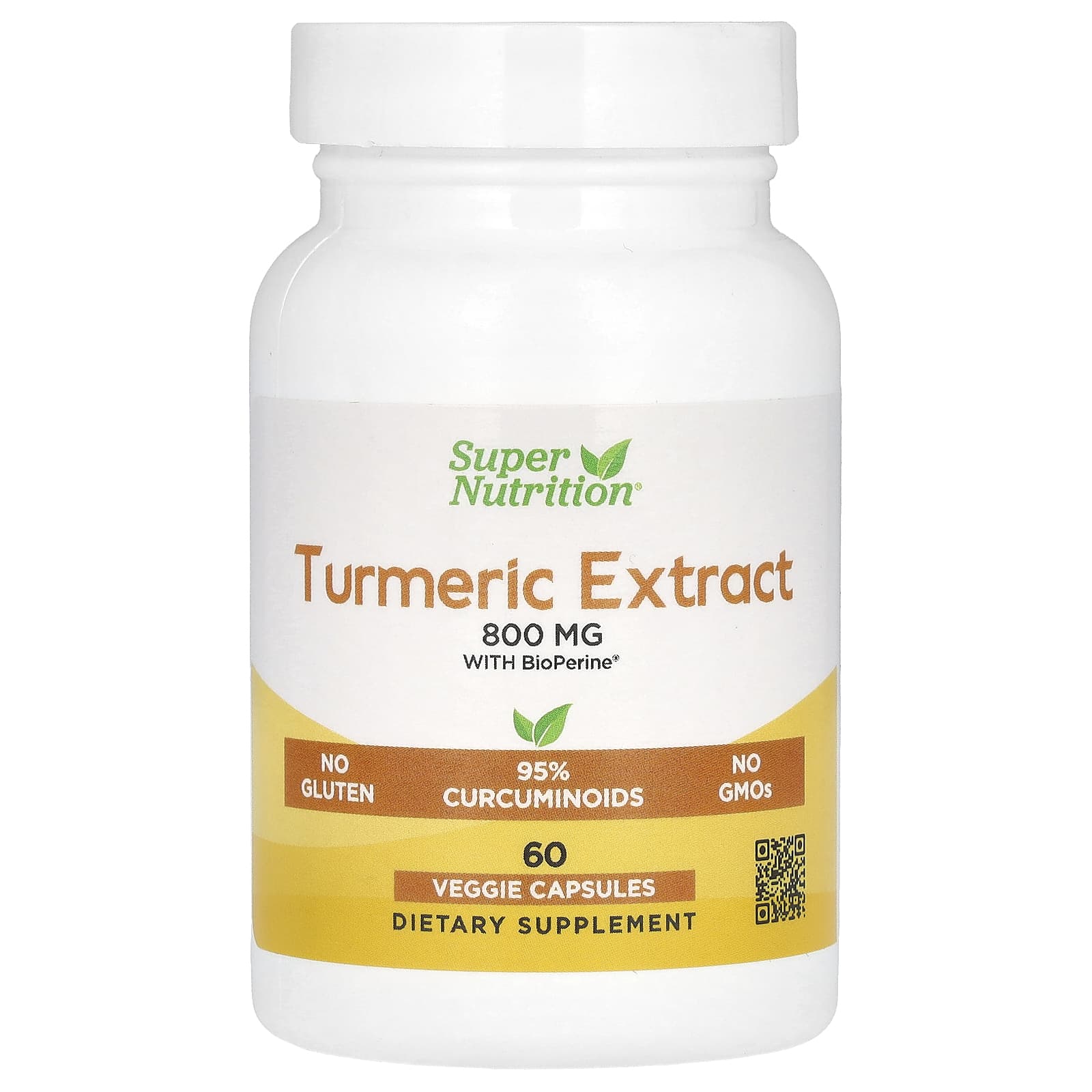 Turmeric Extract, Standardized to 95% Curcuminoids and Bioperine® Black Pepper Extract, 800Mg, 60 Veggie Capsules
Turmeric Extract, Standardized to 95% Curcuminoids and Bioperine® Black Pepper Extract, 800Mg, 60 Veggie Capsules