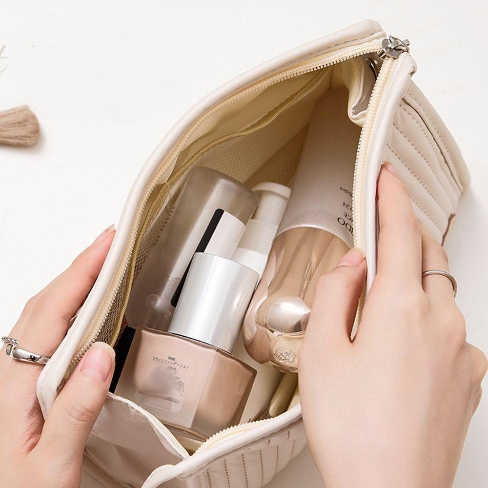 Travel Makeup Organizer Zipper Cream Color PU Cosmetic Bag Bath Storage Makeup Case Storage Bag
Travel Makeup Organizer Zipper Cream Color PU Cosmetic Bag Bath Storage Makeup Case Storage Bag