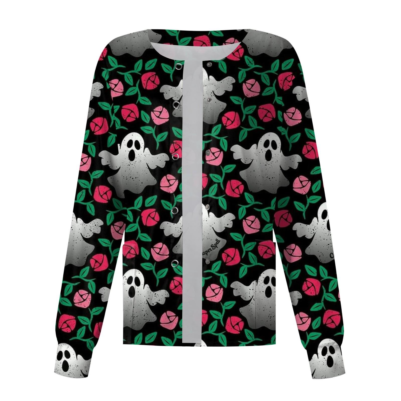 Женский повседневный однобортный кардиган с длинными рукавами и принтом на Хэллоуин XL
Женский повседневный однобортный кардиган с длинными рукавами и принтом на Хэллоуин XL