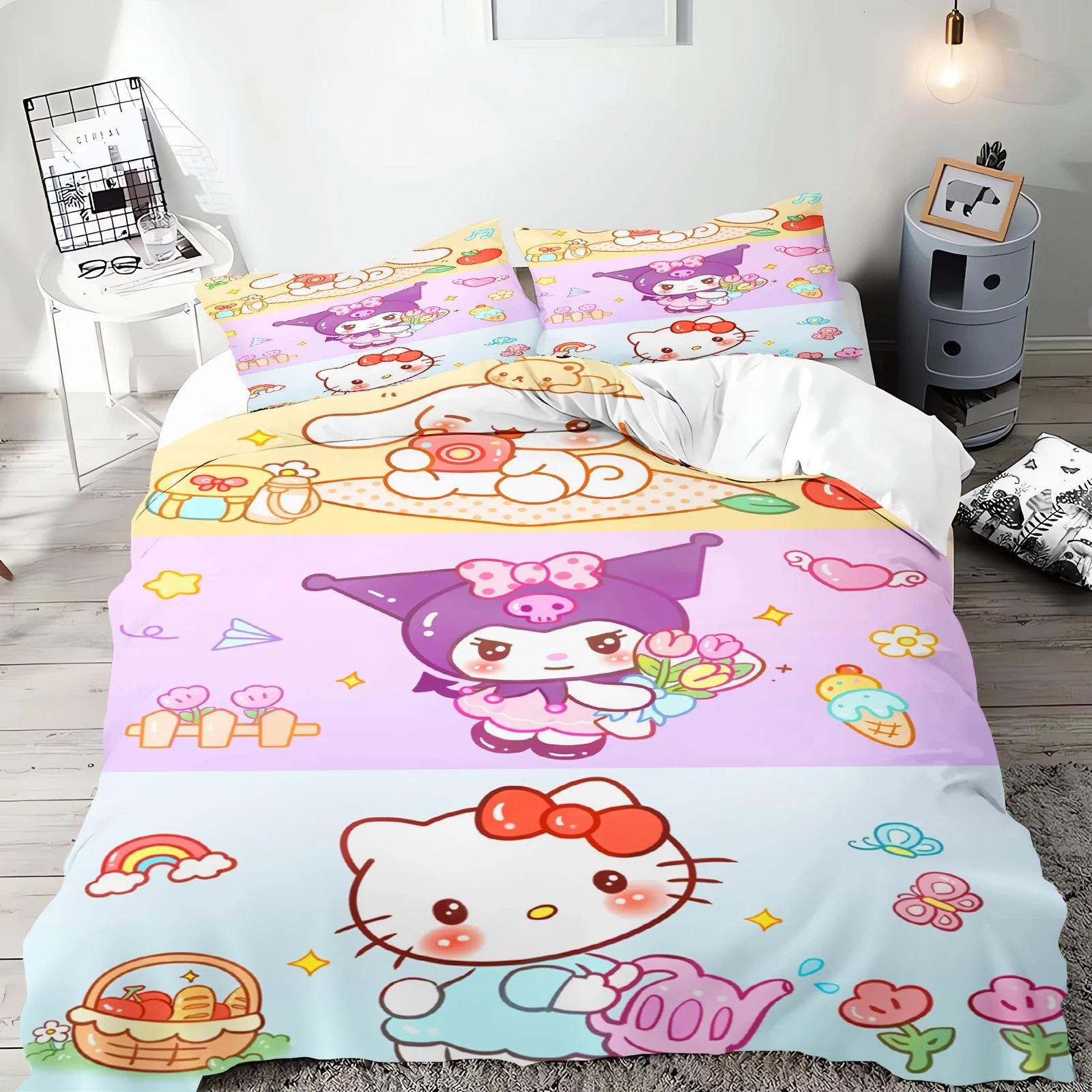 Постільна білизна Sanrio Hello Kitty Kuromi Cinnamoroll Ковдра Покривало Підковдра Наволочка Набори з 2-3 предметів Дитячий Дорослий розмір EU Super king260x220
Постільна білизна Sanrio Hello Kitty Kuromi Cinnamoroll Ковдра Покривало Підковдра Наволочка Набори з 2-3 предметів Дитячий Дорослий розмір EU Super king260x220