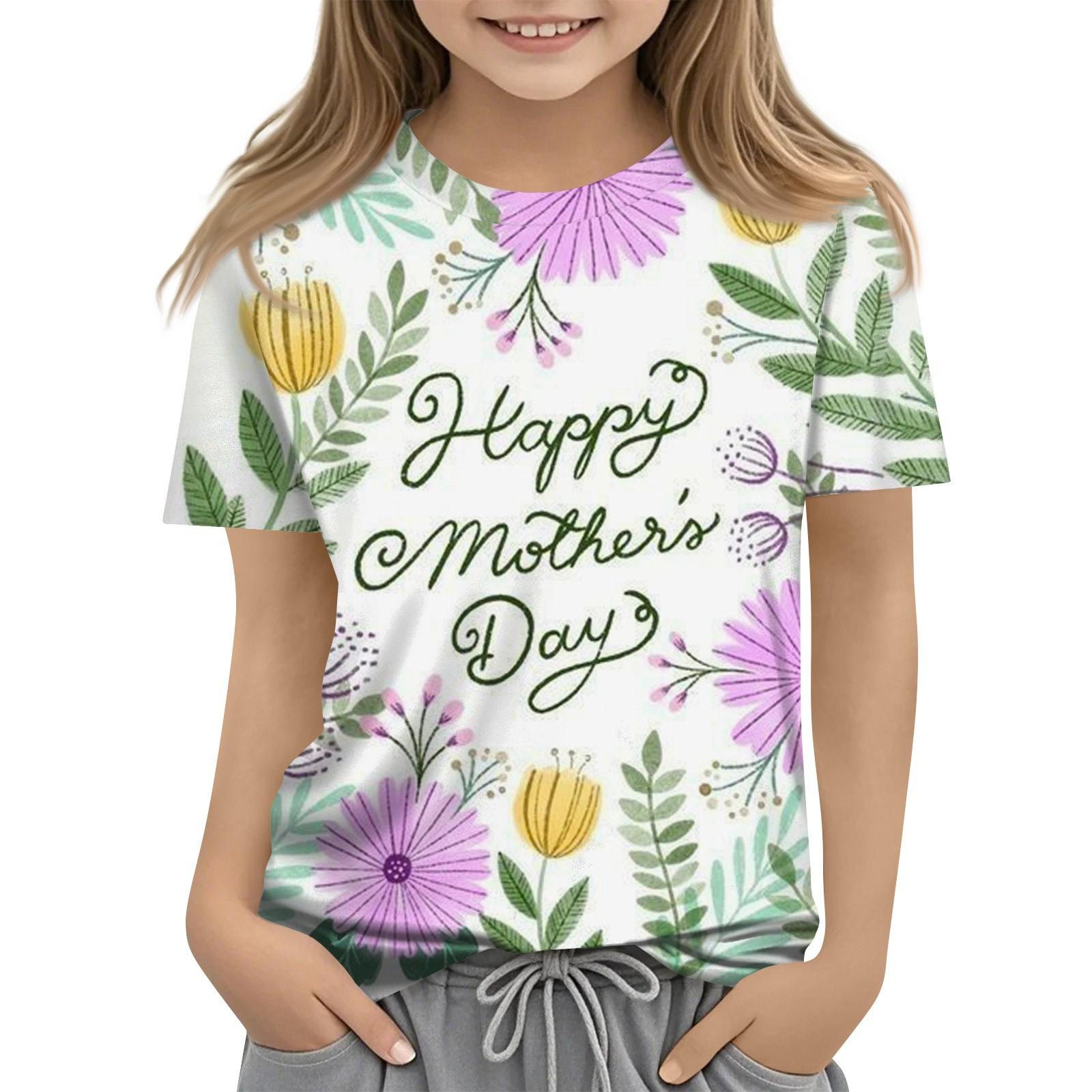 Детская модная повседневная футболка с коротким рукавом и круглым вырезом с принтом ко Дню матери 120
Детская модная повседневная футболка с коротким рукавом и круглым вырезом с принтом ко Дню матери 120