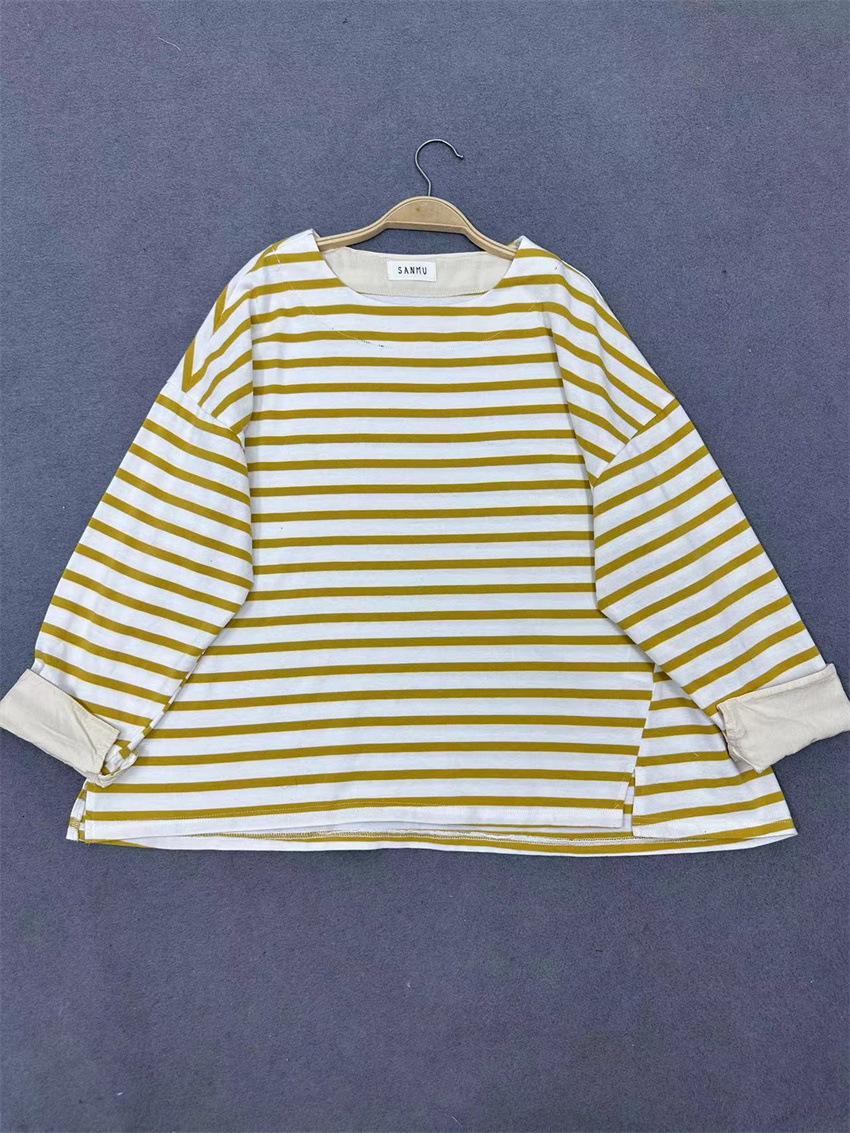 Johnature Японский повседневный стиль Круглый вырез Полосатый хлопковый горизонтальный свободный футболка Женщины пэчворк Длинные рукава Топы One Size жёлтый
Johnature Японский повседневный стиль Круглый вырез Полосатый хлопковый горизонтальный свободный футболка Женщины пэчворк Длинные рукава Топы One Size жёлтый