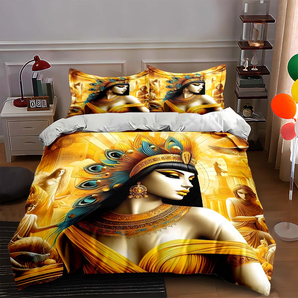 Egyptian queen illustration. Bedding Duvet cover sets Duvet covers Pillowcases gifts (1 * Duvet Cover 2 * Pillowcases, without duvet insert) 135x200cm
Egyptian queen illustration. Bedding Duvet cover sets Duvet covers Pillowcases gifts (1 * Duvet Cover 2 * Pillowcases, without duvet insert) 135x200cm