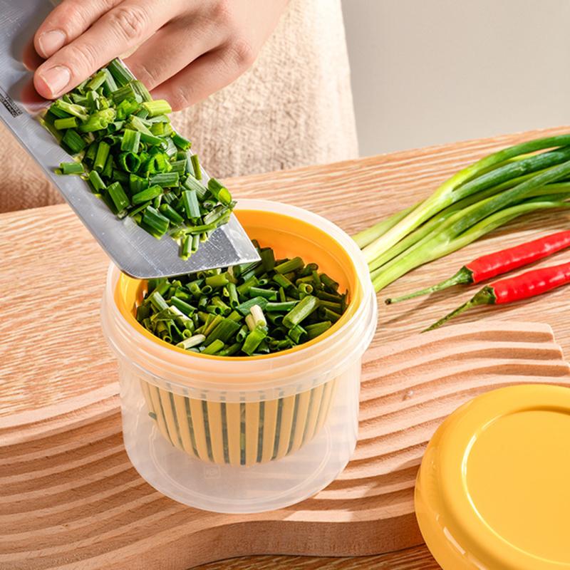 Condiments Crisper Refrigerator Chopped Green Onion Storage Box, Scallion, Ginger and Garlic Drainage Fresh-keeping Box 1PC
Condiments Crisper Refrigerator Chopped Green Onion Storage Box, Scallion, Ginger and Garlic Drainage Fresh-keeping Box 1PC