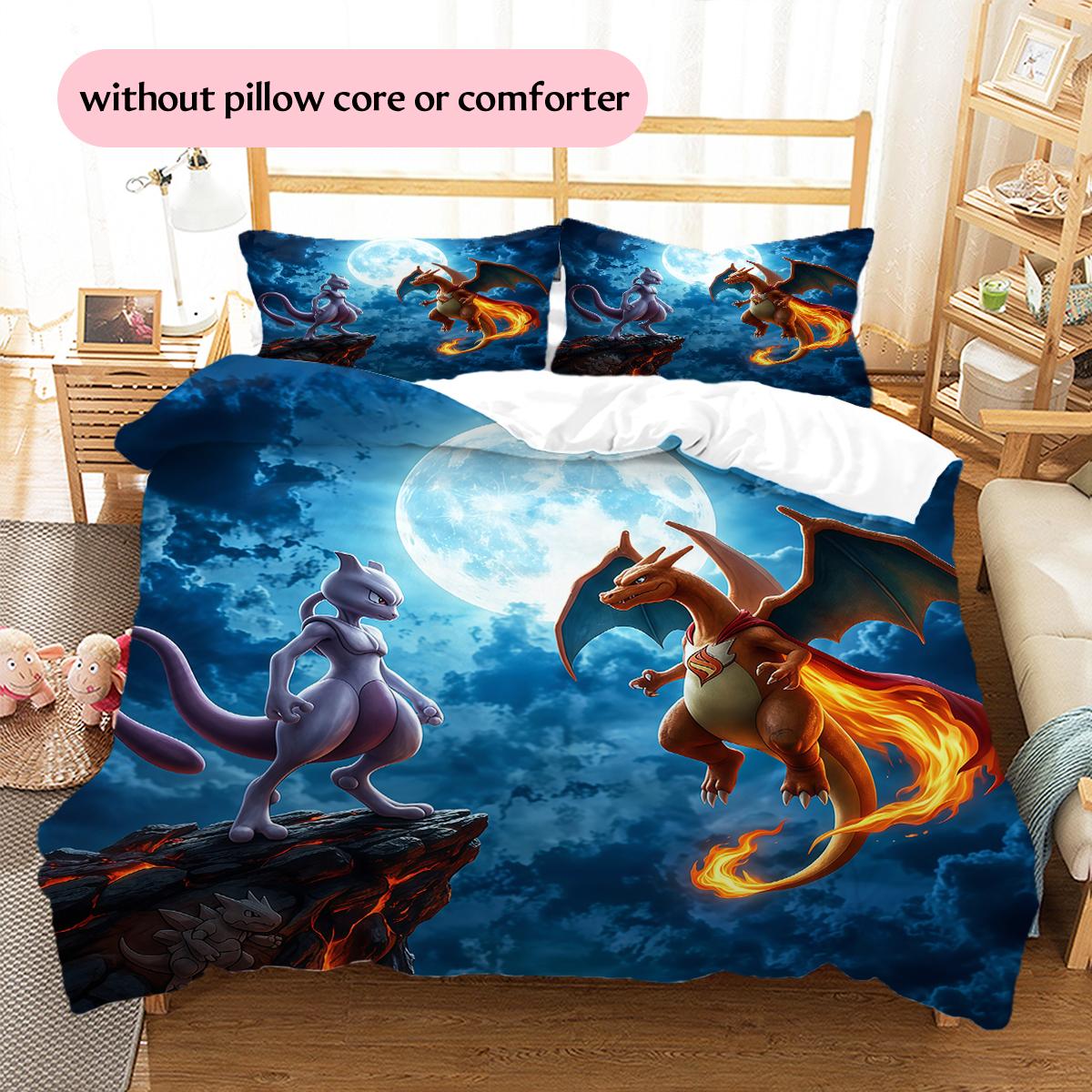 Blue background Pokémon characters Pattern Bedding Quilt Set Home Decoration Gift (1 * duvet cover + 2 * pillowcase without core) 135x200cm
Blue background Pokémon characters Pattern Bedding Quilt Set Home Decoration Gift (1 * duvet cover + 2 * pillowcase without core) 135x200cm