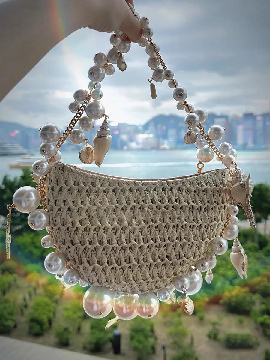 Fashion Pearl Straw Woven Women s Crossbody Bag Designer Handbag Bohemian Rattan Beach Bag Female Shoulder Messenger Bag Tote
Fashion Pearl Straw Woven Women s Crossbody Bag Designer Handbag Bohemian Rattan Beach Bag Female Shoulder Messenger Bag Tote