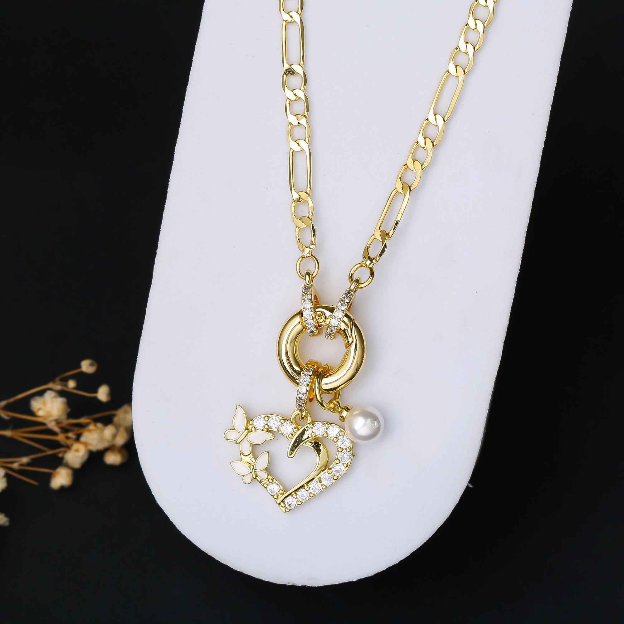 High Quality Gold Color 3:1 Chain Heart Shape Star Zirconia Pendant Necklace Charm for Woman Girl New Fashion Zircon Wholesale
High Quality Gold Color 3:1 Chain Heart Shape Star Zirconia Pendant Necklace Charm for Woman Girl New Fashion Zircon Wholesale
