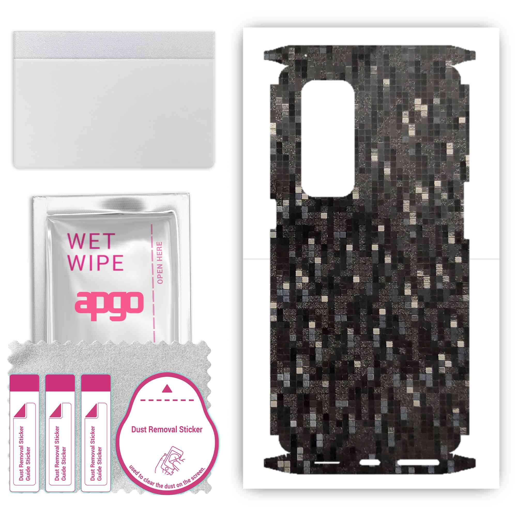 Apgo Protective Skin Sticker for the back+sides compatible with Oppo Reno5 Pro+ 5G, Full Wrap Film, Foil, Vinyl - Pattern Carbon Black Pixel
Apgo Protective Skin Sticker for the back+sides compatible with Oppo Reno5 Pro+ 5G, Full Wrap Film, Foil, Vinyl - Pattern Carbon Black Pixel