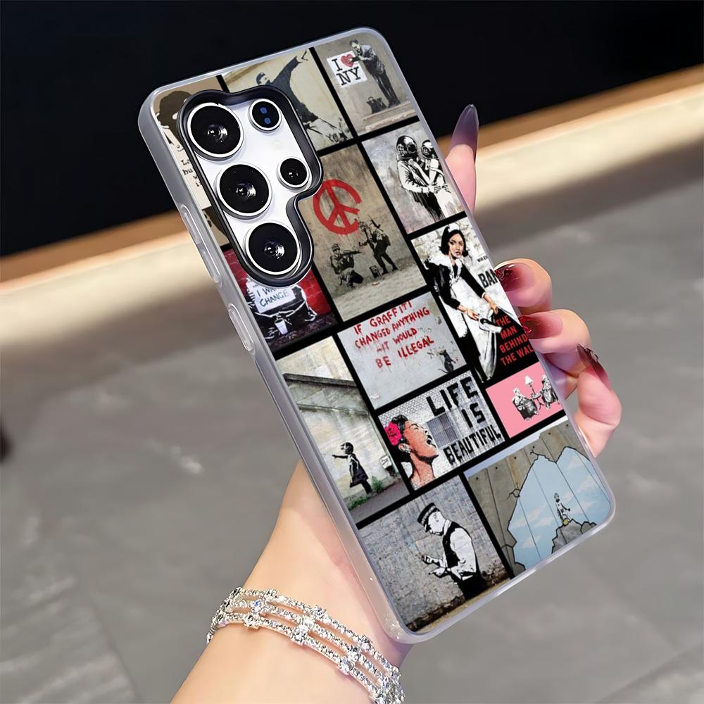 Чехол для телефона с граффити-художником Бэнкси для Samsung S26 S25 S24 S23 S22 S21 FE Plus Ultra Черный 2-в-1 Гелевый силиконовый чехол Galaxy S25 Ultra
Чехол для телефона с граффити-художником Бэнкси для Samsung S26 S25 S24 S23 S22 S21 FE Plus Ultra Черный 2-в-1 Гелевый силиконовый чехол Galaxy S25 Ultra