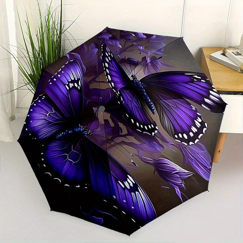 Purple Butterflies Automatic Folding Umbrella 8 Ribs, Durable Iron Frame, Bright Color Pattern Compact Travel Umbrella, Suitable for Outdoo
Purple Butterflies Automatic Folding Umbrella 8 Ribs, Durable Iron Frame, Bright Color Pattern Compact Travel Umbrella, Suitable for Outdoo