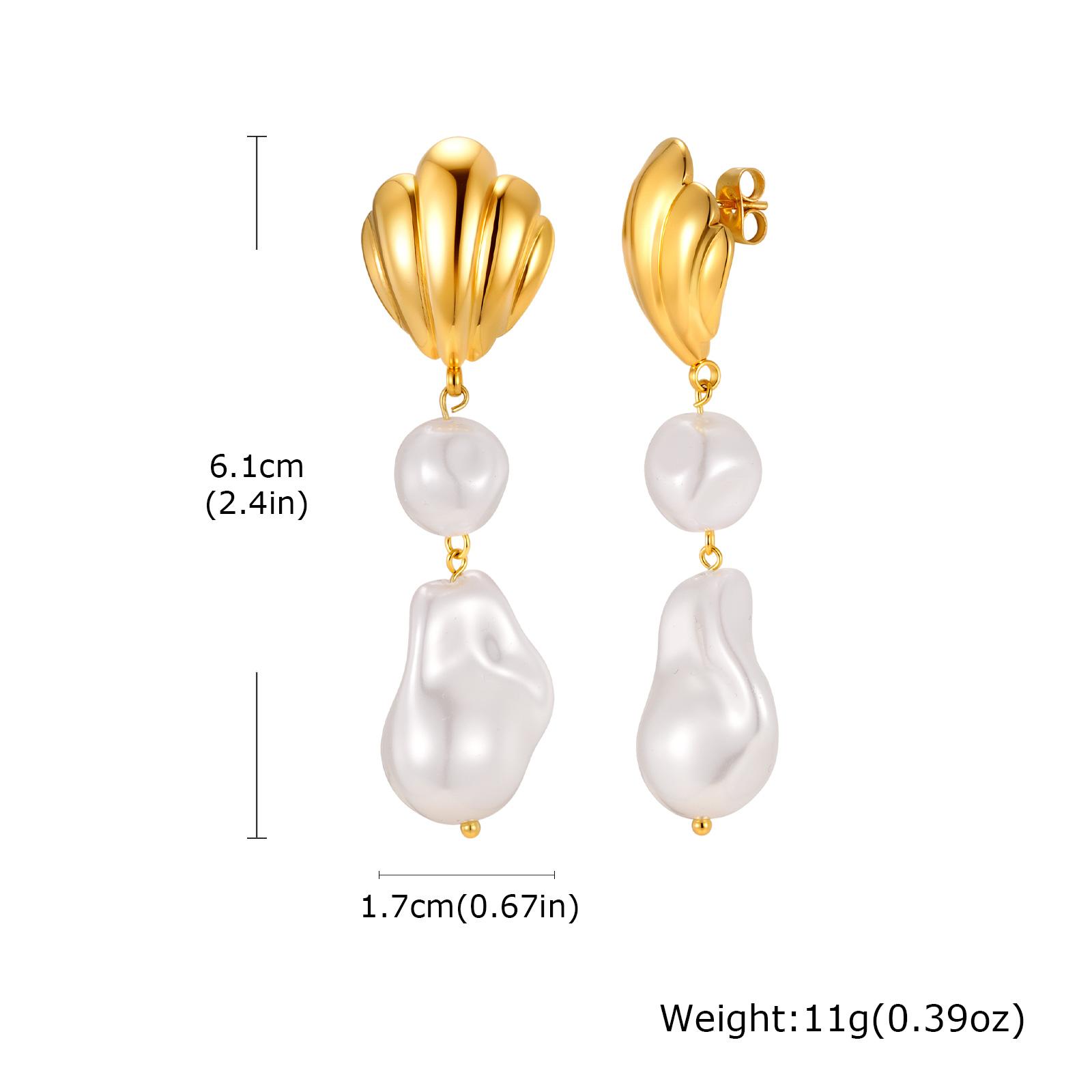 Baroque Pearl Dangle Earrings, French Vintage Statement Drop Earrings Stainless Steel for Women Wedding Party Jewelry
Baroque Pearl Dangle Earrings, French Vintage Statement Drop Earrings Stainless Steel for Women Wedding Party Jewelry