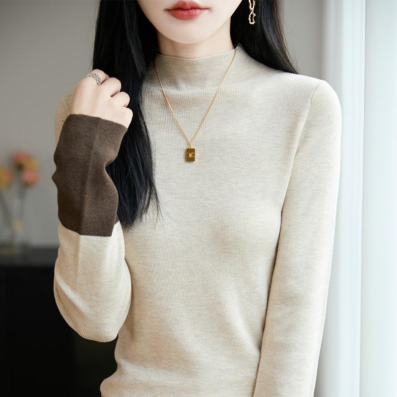 Новый осенне-зимний свитер с цветными блоками и пэчворком, с длинными рукавами и полувысоким воротом, облегающий базовый слой для женщин XXL бежевый
Новый осенне-зимний свитер с цветными блоками и пэчворком, с длинными рукавами и полувысоким воротом, облегающий базовый слой для женщин XXL бежевый