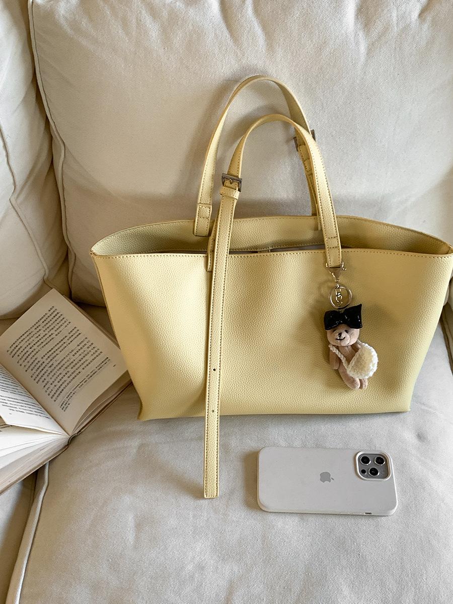 PU Leather Big Tote for Women 2026 New Fashi Korean Simple Large Capacity Shoulder Bags Vintage Casual Solid Trend Handbags 35.5cmx24cmx10cm жовтий
PU Leather Big Tote for Women 2026 New Fashi Korean Simple Large Capacity Shoulder Bags Vintage Casual Solid Trend Handbags 35.5cmx24cmx10cm жовтий