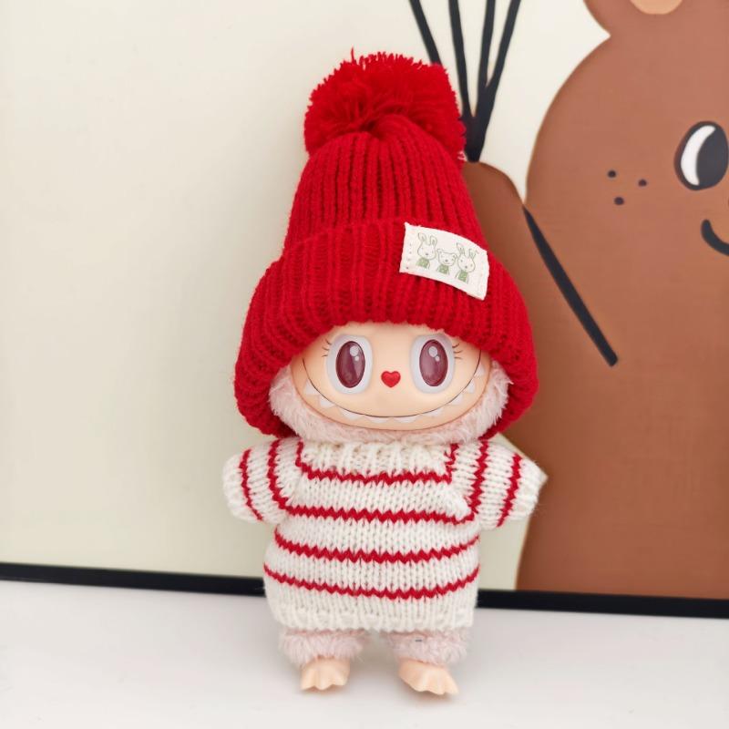 For 15-17CM LABUBU v1v2 doll clothes outfit striped series sweater autumn and winter clothes winter striped sweater hat set for bear hat tide
For 15-17CM LABUBU v1v2 doll clothes outfit striped series sweater autumn and winter clothes winter striped sweater hat set for bear hat tide