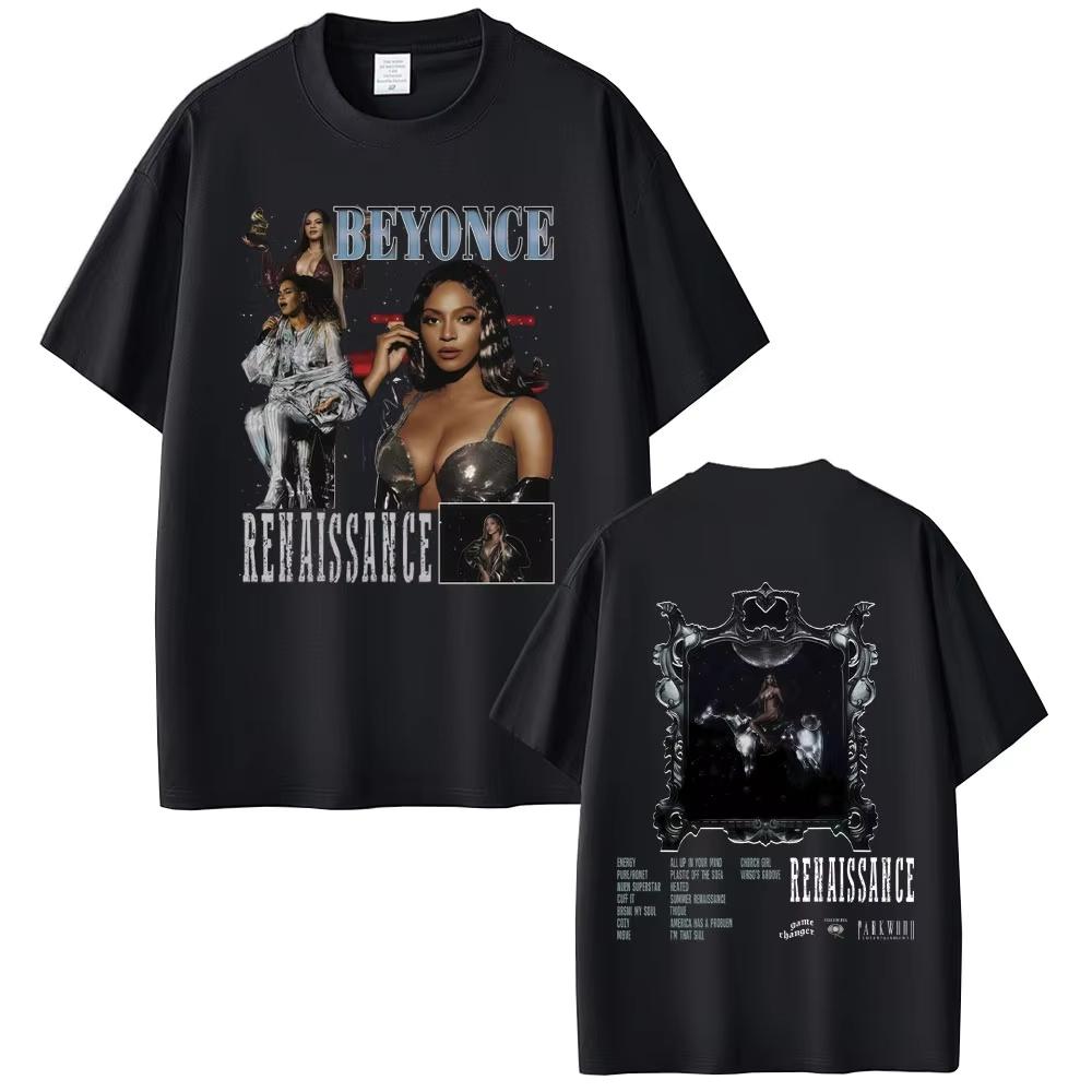 Rapper Beyonce RENAISSANCE Album Graphic Tshirts Unisex Women Fashion Hip Hop Oversized Tshirt Male Casual Cotton Vintage T Shirt S
Rapper Beyonce RENAISSANCE Album Graphic Tshirts Unisex Women Fashion Hip Hop Oversized Tshirt Male Casual Cotton Vintage T Shirt S