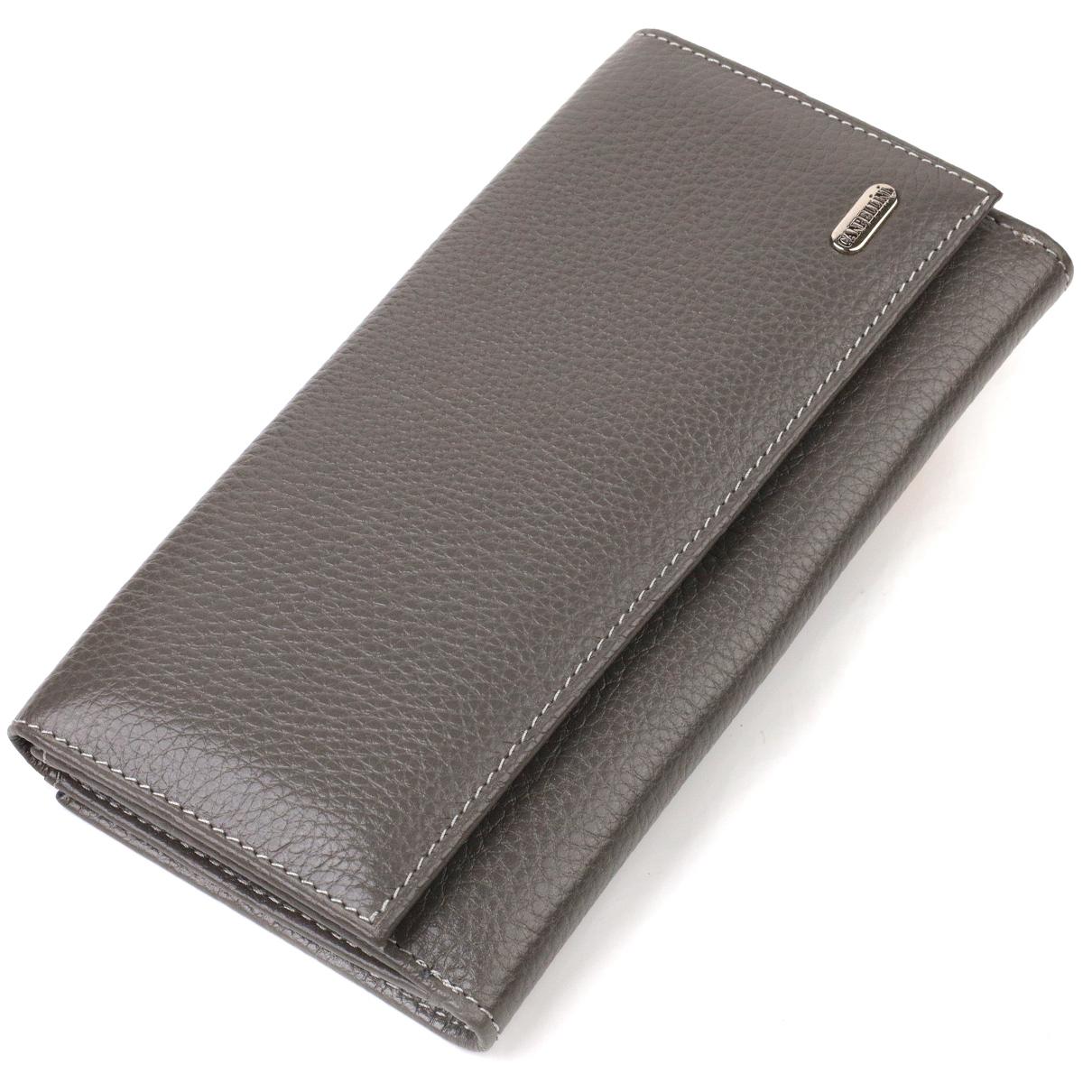 Містке жіноче портмоне з натуральної шкіри флотар CANPELLINI 21851 Сіре
Містке жіноче портмоне з натуральної шкіри флотар CANPELLINI 21851 Сіре