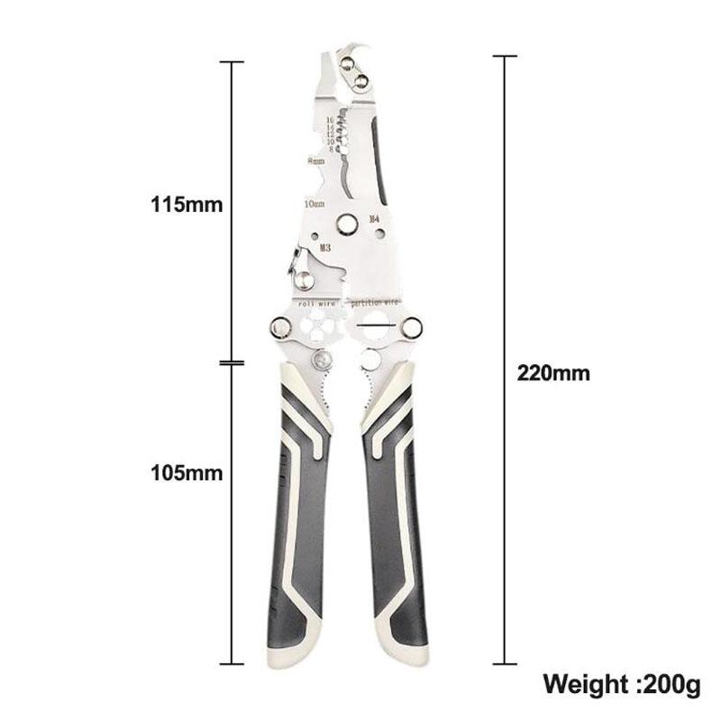 18 In 1 Foldable Wire Stripping Pliers Crimper Cable Cutter Crimping Pliers Terminal Wire Stripping Shearing Cutting Hand Tools Pack of 1
18 In 1 Foldable Wire Stripping Pliers Crimper Cable Cutter Crimping Pliers Terminal Wire Stripping Shearing Cutting Hand Tools Pack of 1