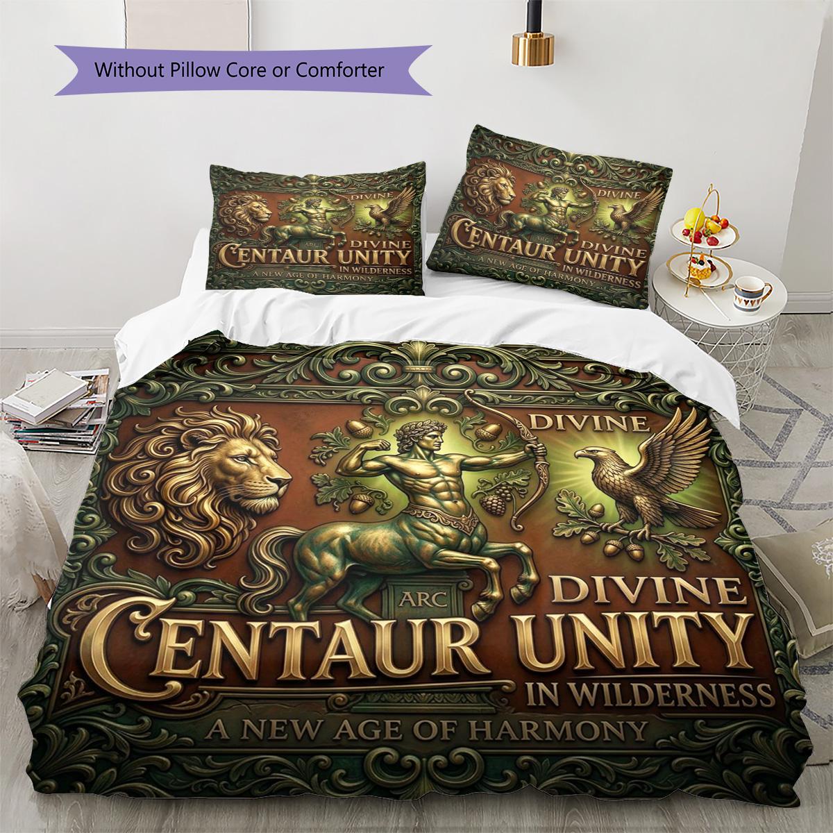 Centaur Pattern Bedding Quilt Set Quilt Cover Pillowcase Home Decoration Birthday Gift (1 * duvet cover + 2 * pillowcase, without core) 135x200cm
Centaur Pattern Bedding Quilt Set Quilt Cover Pillowcase Home Decoration Birthday Gift (1 * duvet cover + 2 * pillowcase, without core) 135x200cm