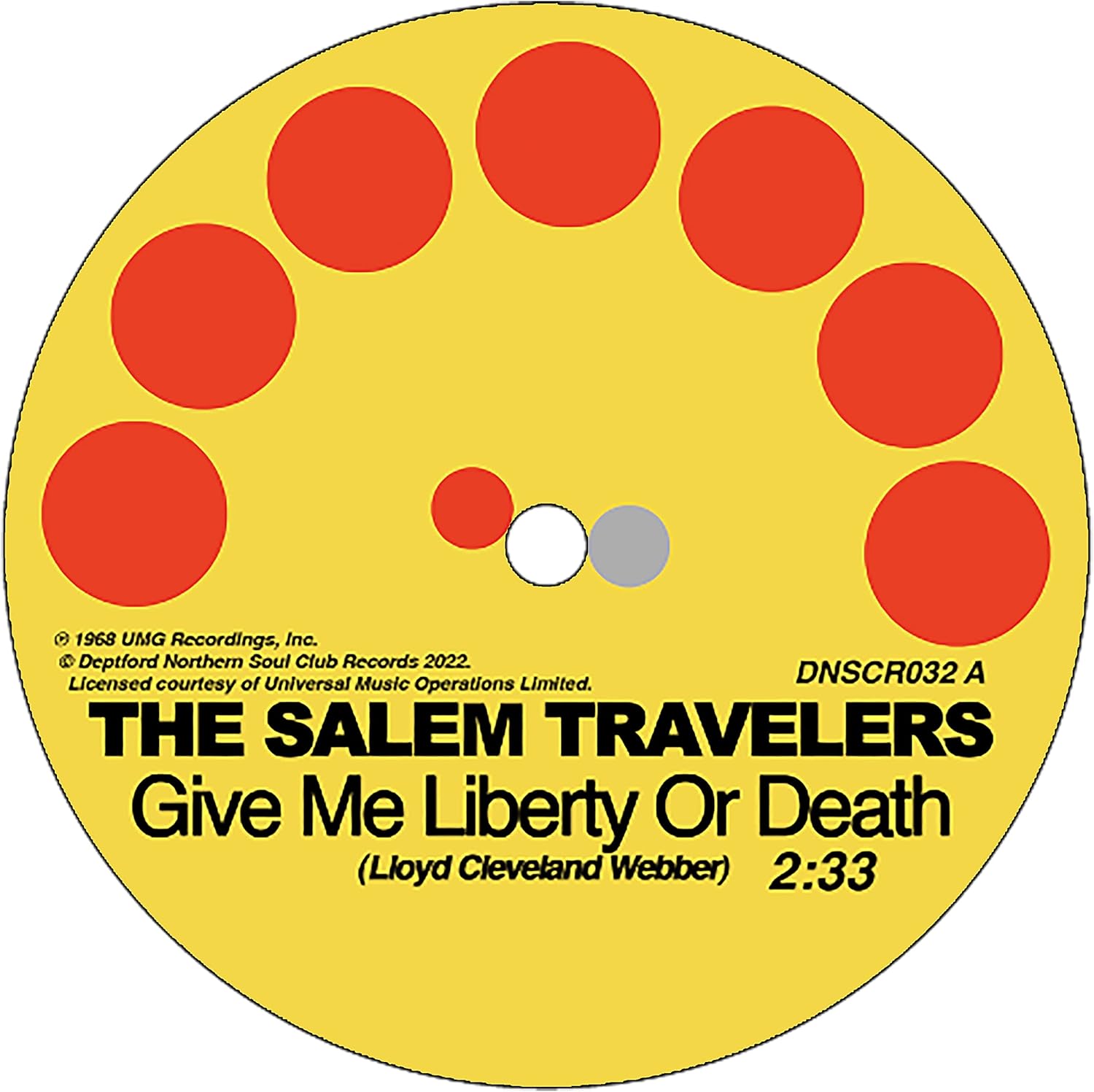7inch Record SALEM TRAVELERS - Give Me Liberty Or Death / Tell It DNSCR032 Deptford Northe 2023 UK Soul/Funk
7inch Record SALEM TRAVELERS - Give Me Liberty Or Death / Tell It DNSCR032 Deptford Northe 2023 UK Soul/Funk