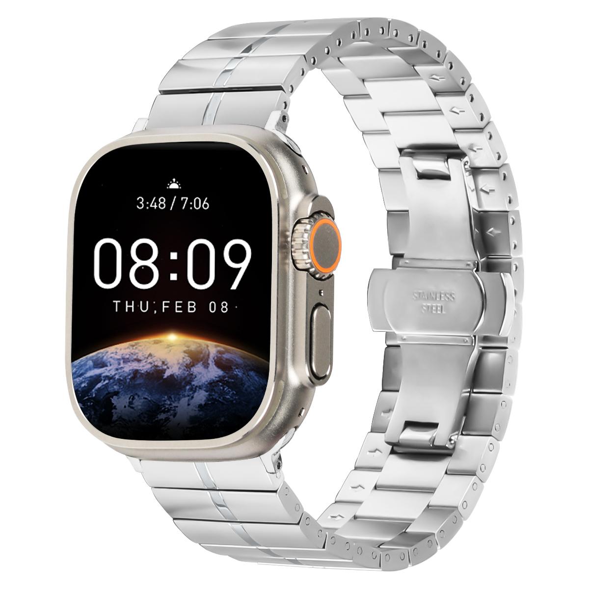 For Apple Watch Series 10 42mm/9 8 7 41mm/Series 6 5 4 SE (2022) SE (2023) SE 40mm/Series 3 2 1 38mm Stainless Steel Band Silver
For Apple Watch Series 10 42mm/9 8 7 41mm/Series 6 5 4 SE (2022) SE (2023) SE 40mm/Series 3 2 1 38mm Stainless Steel Band Silver