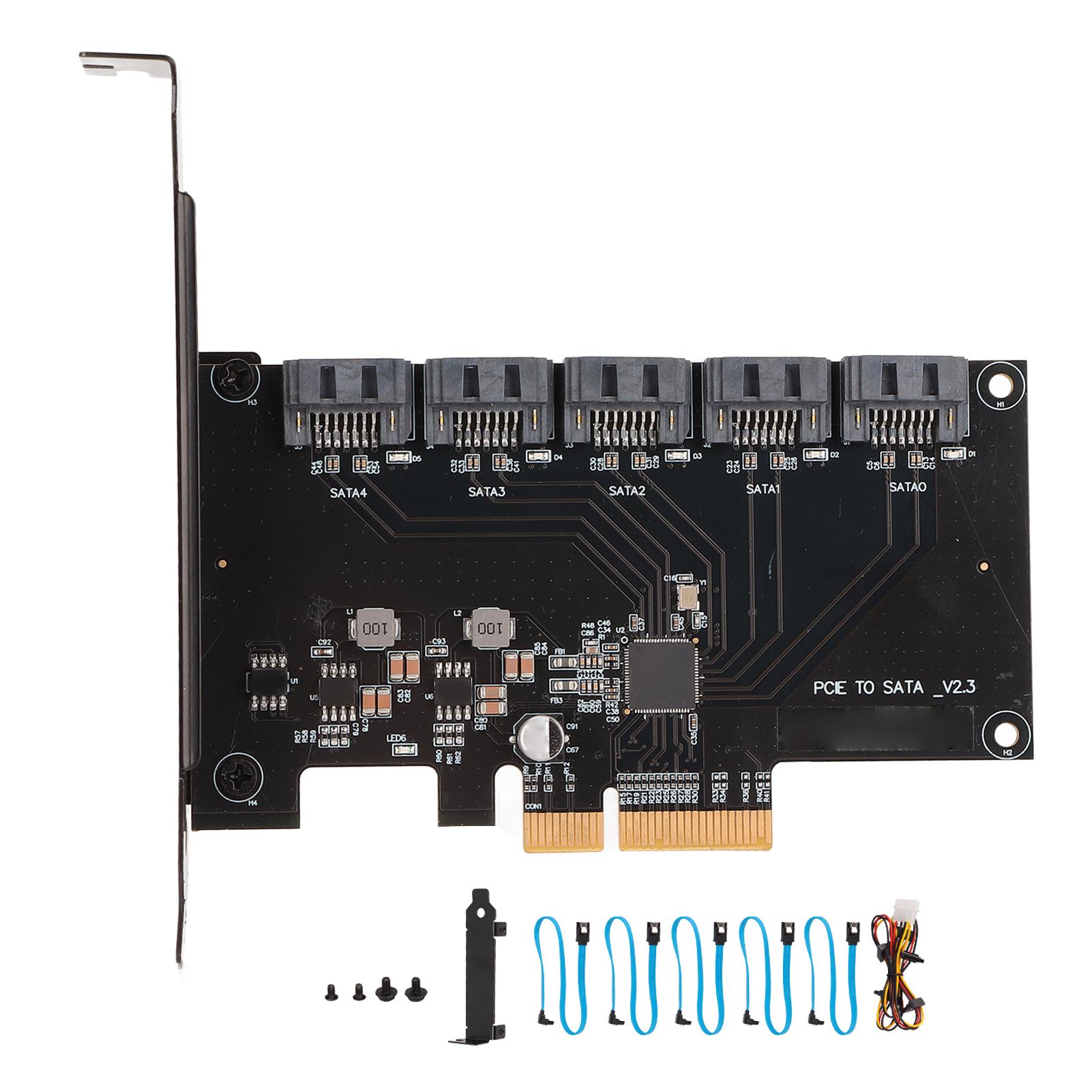 PCIe to SATA Adapter Card 5 Ports 5x16TB Fast Transmission E Green Engine SSD Expansion Card for
PCIe to SATA Adapter Card 5 Ports 5x16TB Fast Transmission E Green Engine SSD Expansion Card for