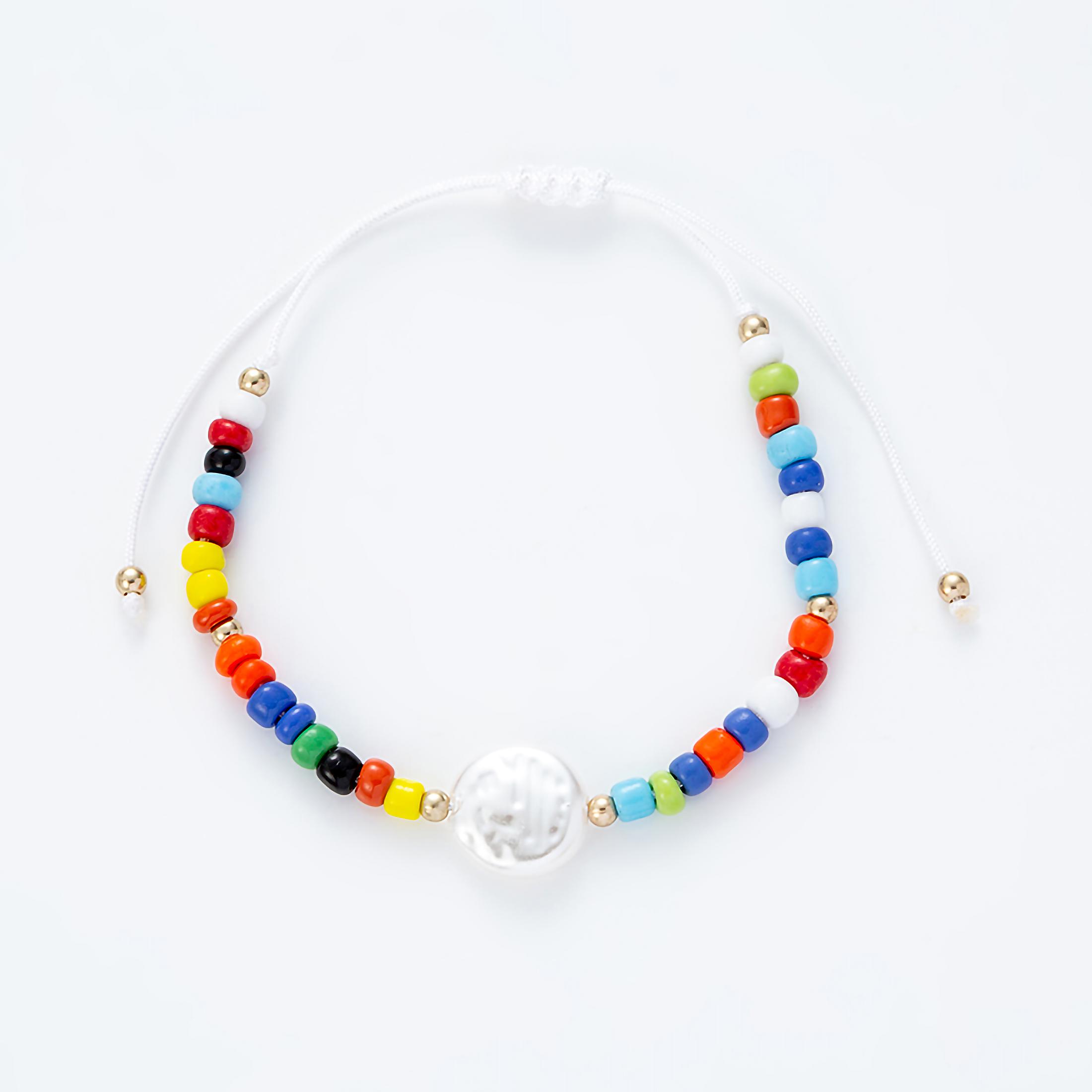 Adjustable Woven Rope Bracelet Multicolor Glass Beaded with Simulated Pearl Boho Style Jewelry
Adjustable Woven Rope Bracelet Multicolor Glass Beaded with Simulated Pearl Boho Style Jewelry