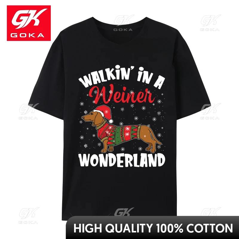 Walking in A Wiener Wonderland Funny Dachshund Christmas TShirts Vintage Cotton Tee Shirts Gift Idea Tops 4XL
Walking in A Wiener Wonderland Funny Dachshund Christmas TShirts Vintage Cotton Tee Shirts Gift Idea Tops 4XL