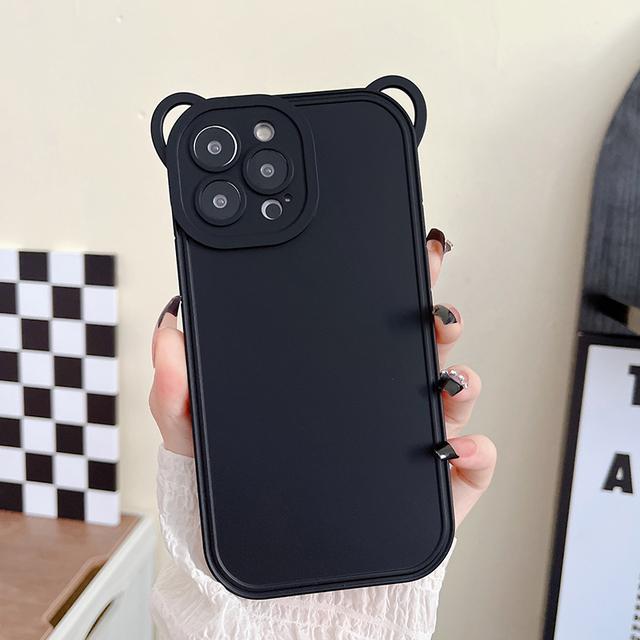 Матовый жидкий силиконовый чехол с милыми медвежьими ушками для Iphone 13 12 11 14 Pro Max Xs X 7 8 Plus, чехол с рисунком, защита объектива камеры For iPhone 13 Pro чёрный
Матовый жидкий силиконовый чехол с милыми медвежьими ушками для Iphone 13 12 11 14 Pro Max Xs X 7 8 Plus, чехол с рисунком, защита объектива камеры For iPhone 13 Pro чёрный