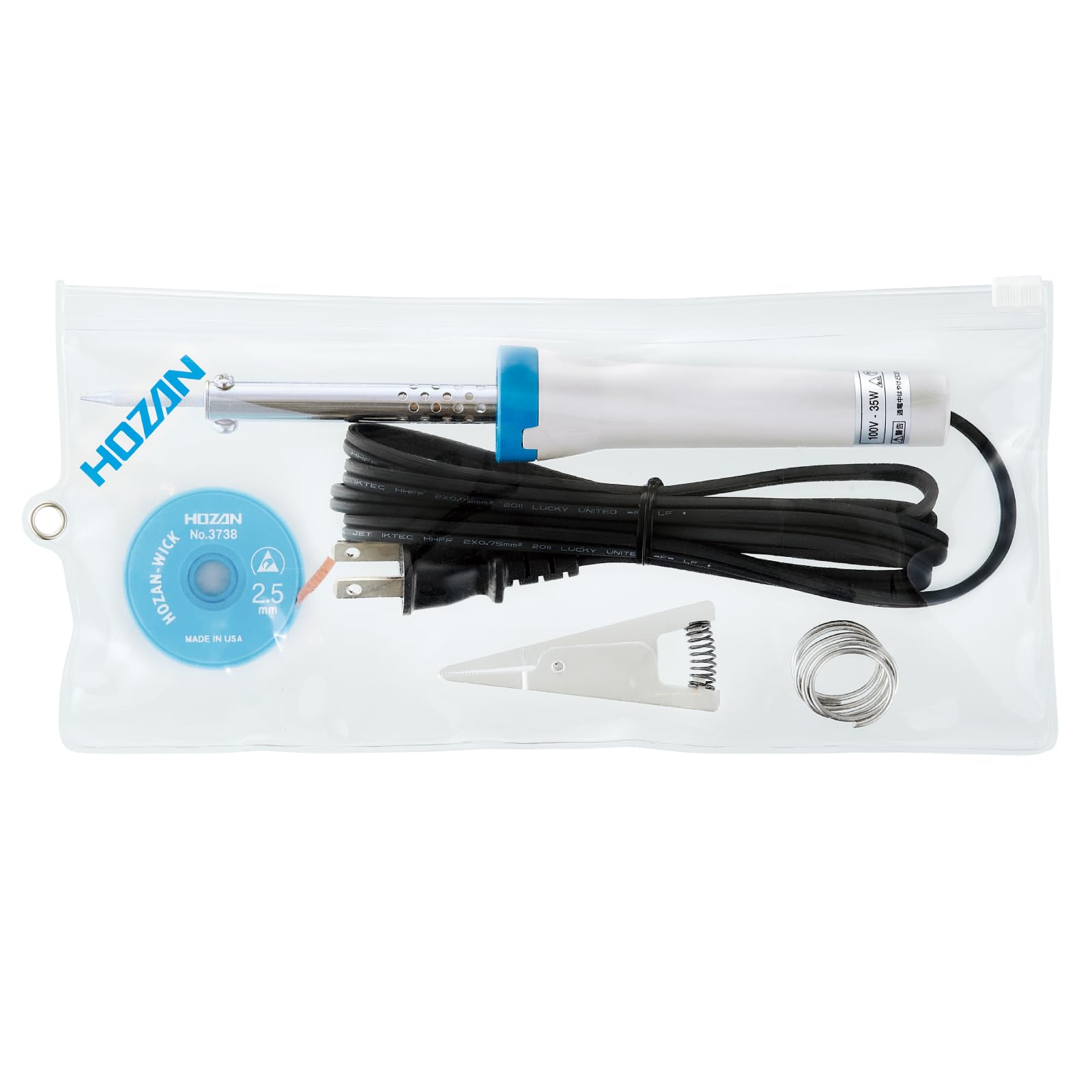 HOZAN Soldering Iron Set Includes soldering solder blotting heat and solder iron, wire, sink, H-840S
HOZAN Soldering Iron Set Includes soldering solder blotting heat and solder iron, wire, sink, H-840S