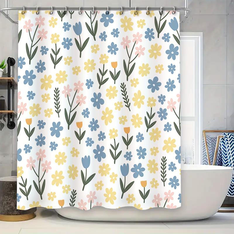 Colorful Flowers Bath Curtain Polyester Shower Curtain Customizable Size Easy Installation For Bathroom Decor. W60H190(CM)-1 Pcs
Colorful Flowers Bath Curtain Polyester Shower Curtain Customizable Size Easy Installation For Bathroom Decor. W60H190(CM)-1 Pcs