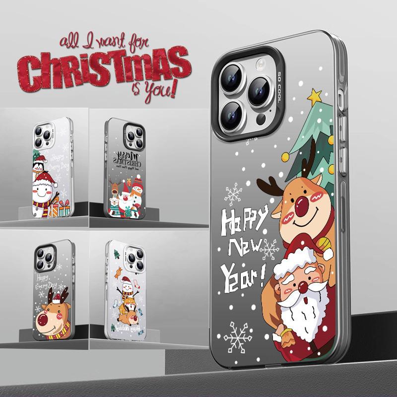 Рождественский лазерный жесткий чехол для телефона для iPhone 15 14 Pro Max 13 12 11 Samsung S23 S22 Ultra A54 A53 Противоударный задний чехол с рисунком Санта-Клауса, лося и оленя
Рождественский лазерный жесткий чехол для телефона для iPhone 15 14 Pro Max 13 12 11 Samsung S23 S22 Ultra A54 A53 Противоударный задний чехол с рисунком Санта-Клауса, лося и оленя