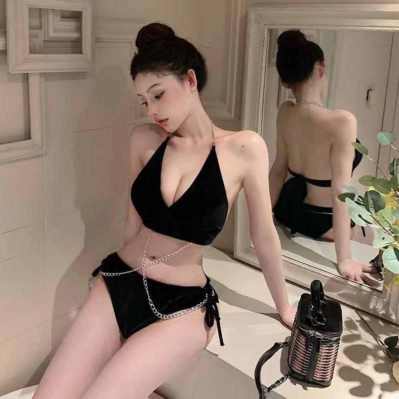 Women s Sexy Black Chain Bikini - Gathered Swimsuit for Vacations & Hot Springs XL чорний
Women s Sexy Black Chain Bikini - Gathered Swimsuit for Vacations & Hot Springs XL чорний