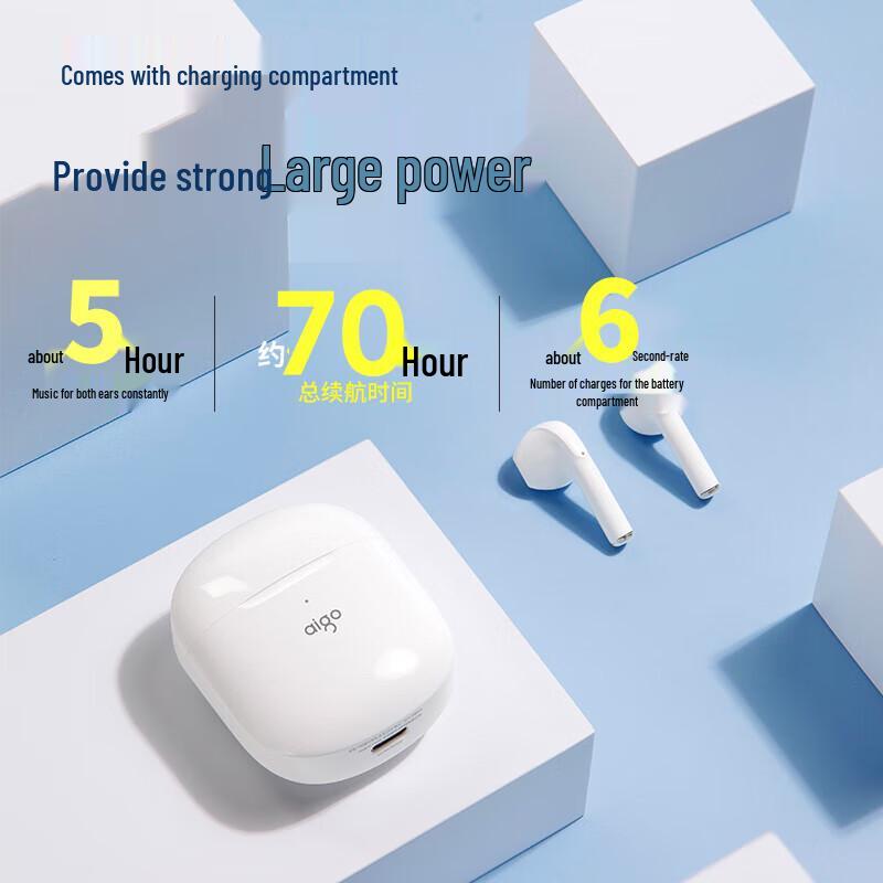 aigo T50 True Wireless Semi-in-ear Bluetooth Earphones
aigo T50 True Wireless Semi-in-ear Bluetooth Earphones