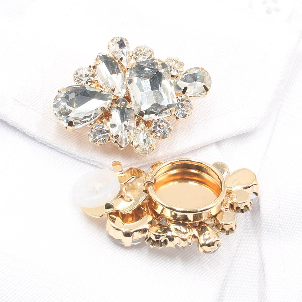 Sparkling Rhinestones 2 pieces, 30 * 38MM Metal Glass DIY Handmade Cufflinks, Wedding Accessories
Sparkling Rhinestones 2 pieces, 30 * 38MM Metal Glass DIY Handmade Cufflinks, Wedding Accessories