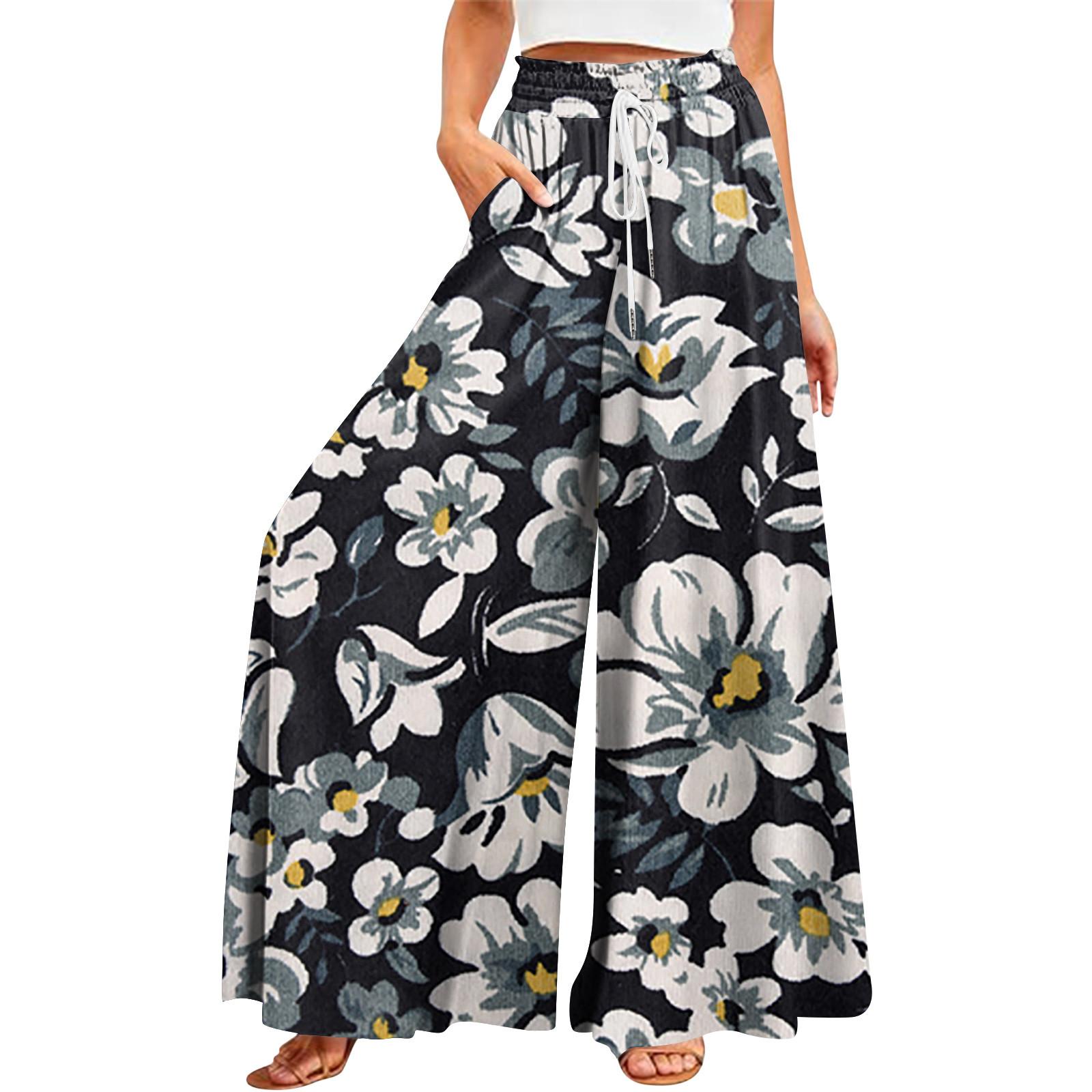 Women s Summer Wide Leg Pants High Waisted Flowing Pockets Fashion Casual Casual Bohemian Printed Beach Pants S Темно-синій
Women s Summer Wide Leg Pants High Waisted Flowing Pockets Fashion Casual Casual Bohemian Printed Beach Pants S Темно-синій